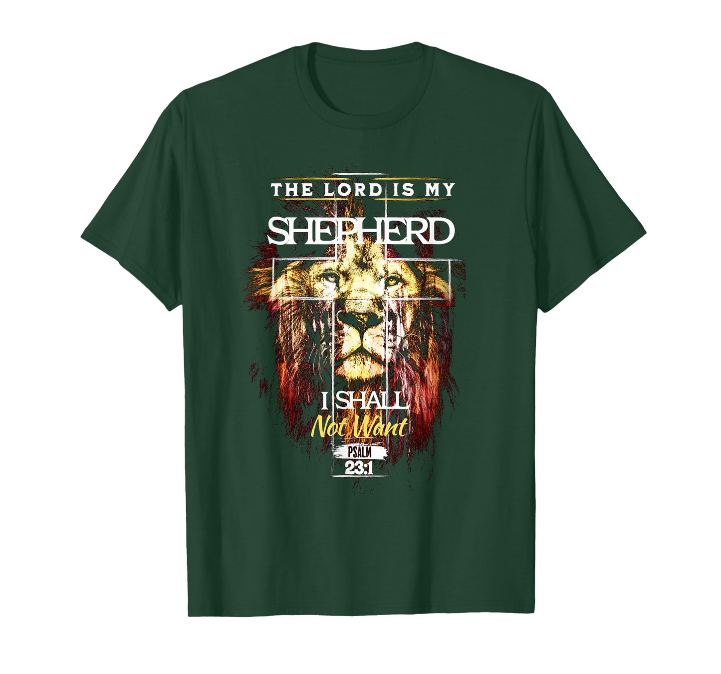 The Lord is My Shepherd Psalm 23 Christian Verse T-Shirt