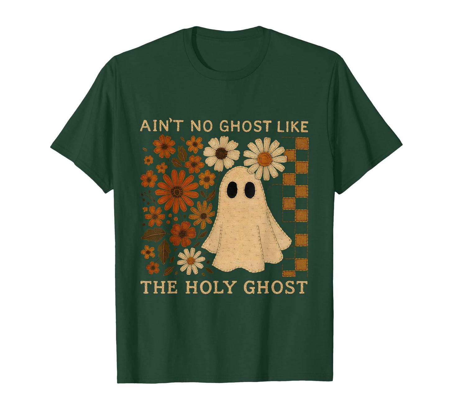 Ain't No Ghost Like Holy Ghosts Funny Retro Christian Fall T-Shirt