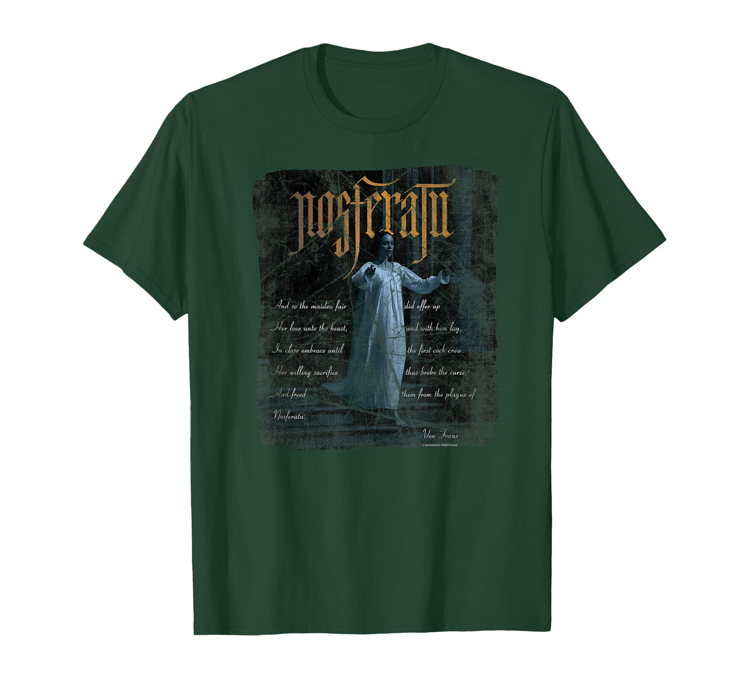 Nosferatu T-Shirt: Unisex-Adults, Black, Small, Short Sleeve, Horror-Movie T-Shirts