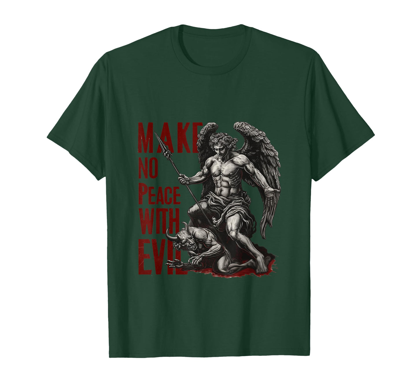 Make no Peace with Evil | Gothic Metal Christian Streetwear T-Shirt