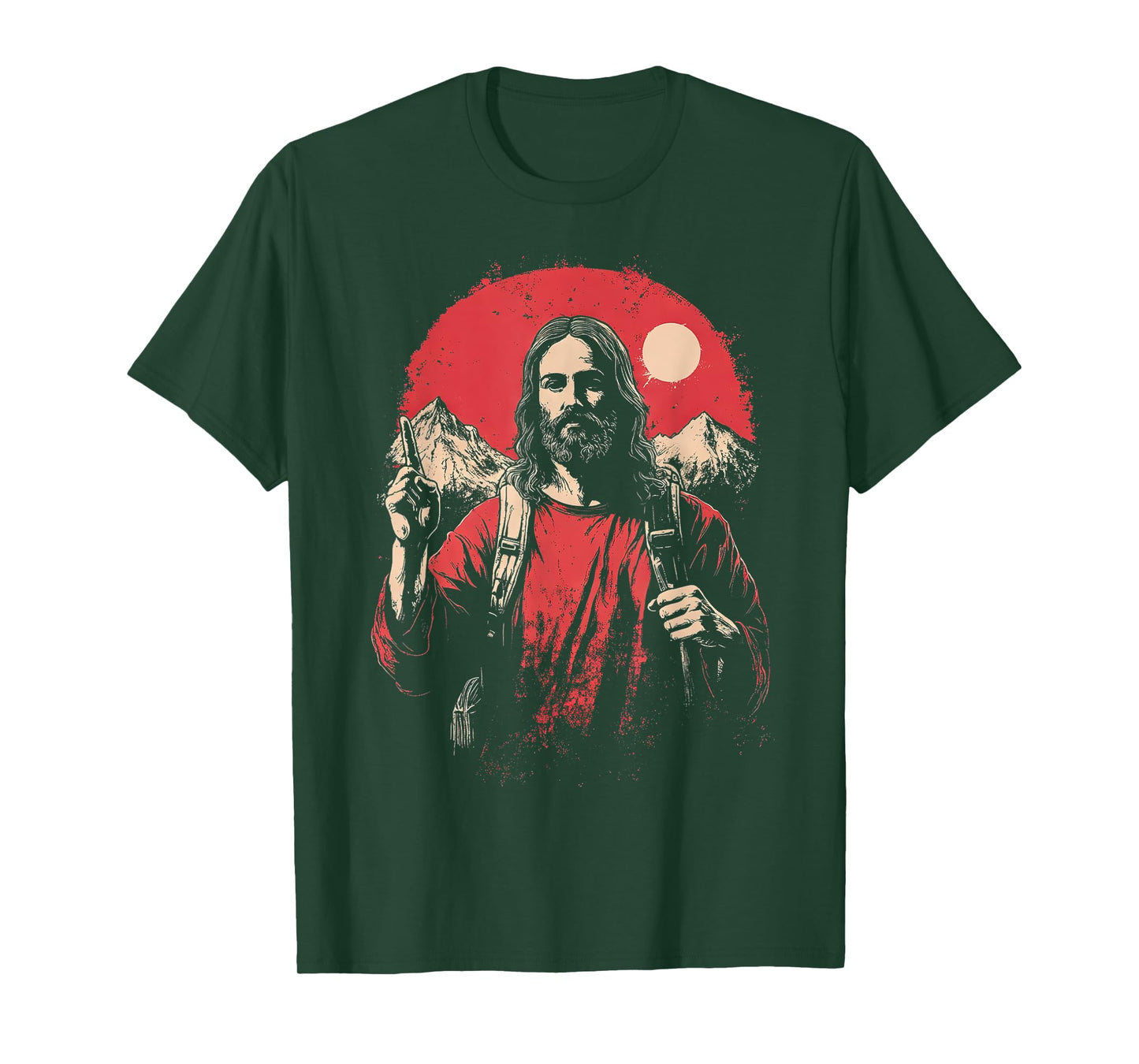 Jesus And Hiking, Faith in Jesus Christ Outdoor Lover T-Shirt