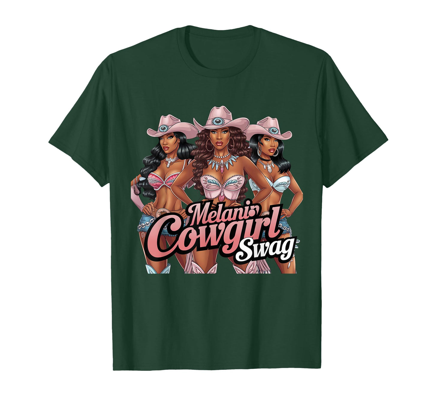 Melanin Cowgirls Swag African Melanin Cowgirl Black History T-Shirt