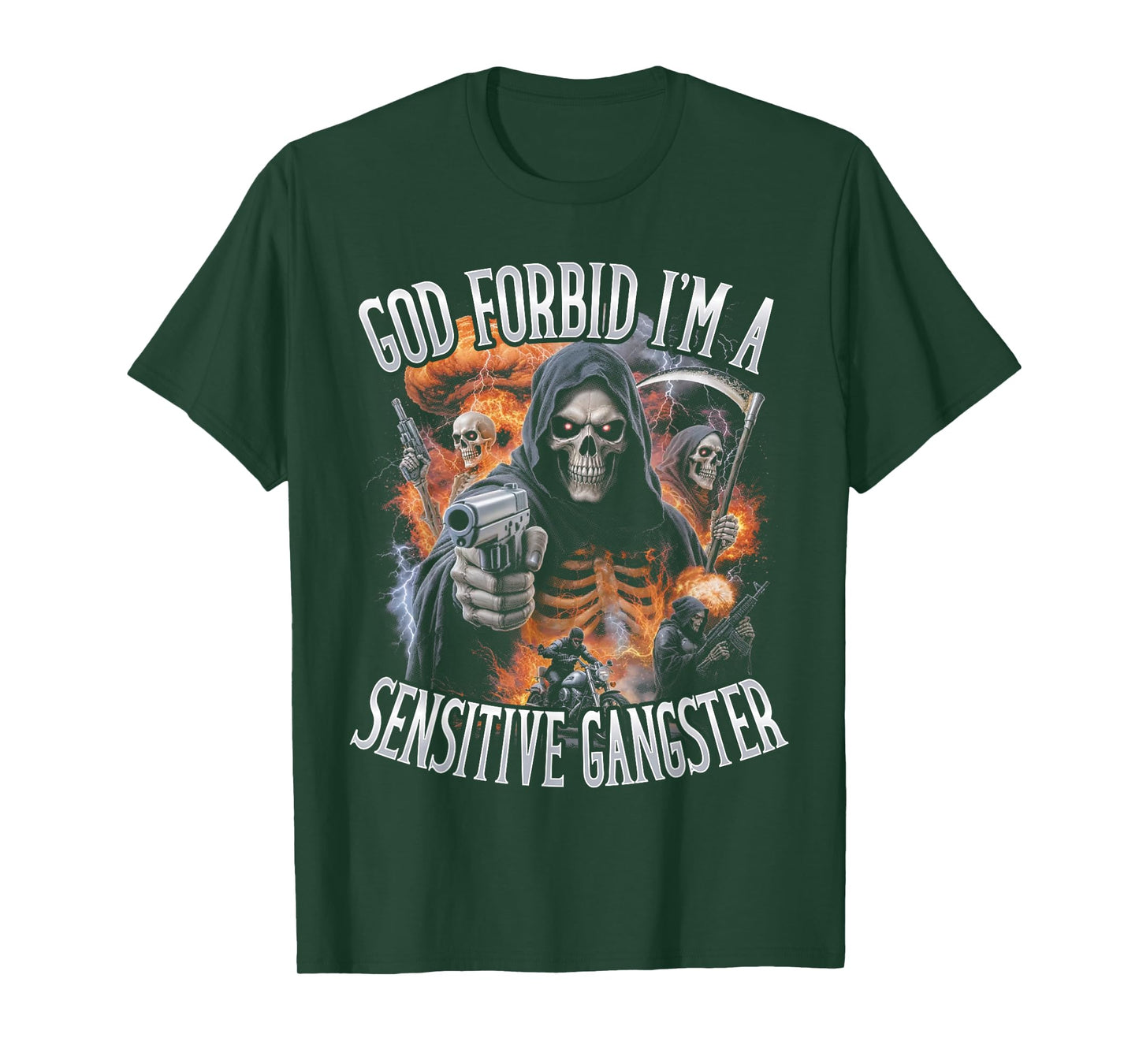God Forbid I'm A Sensitive Gangster Funny Bootleg T-Shirt