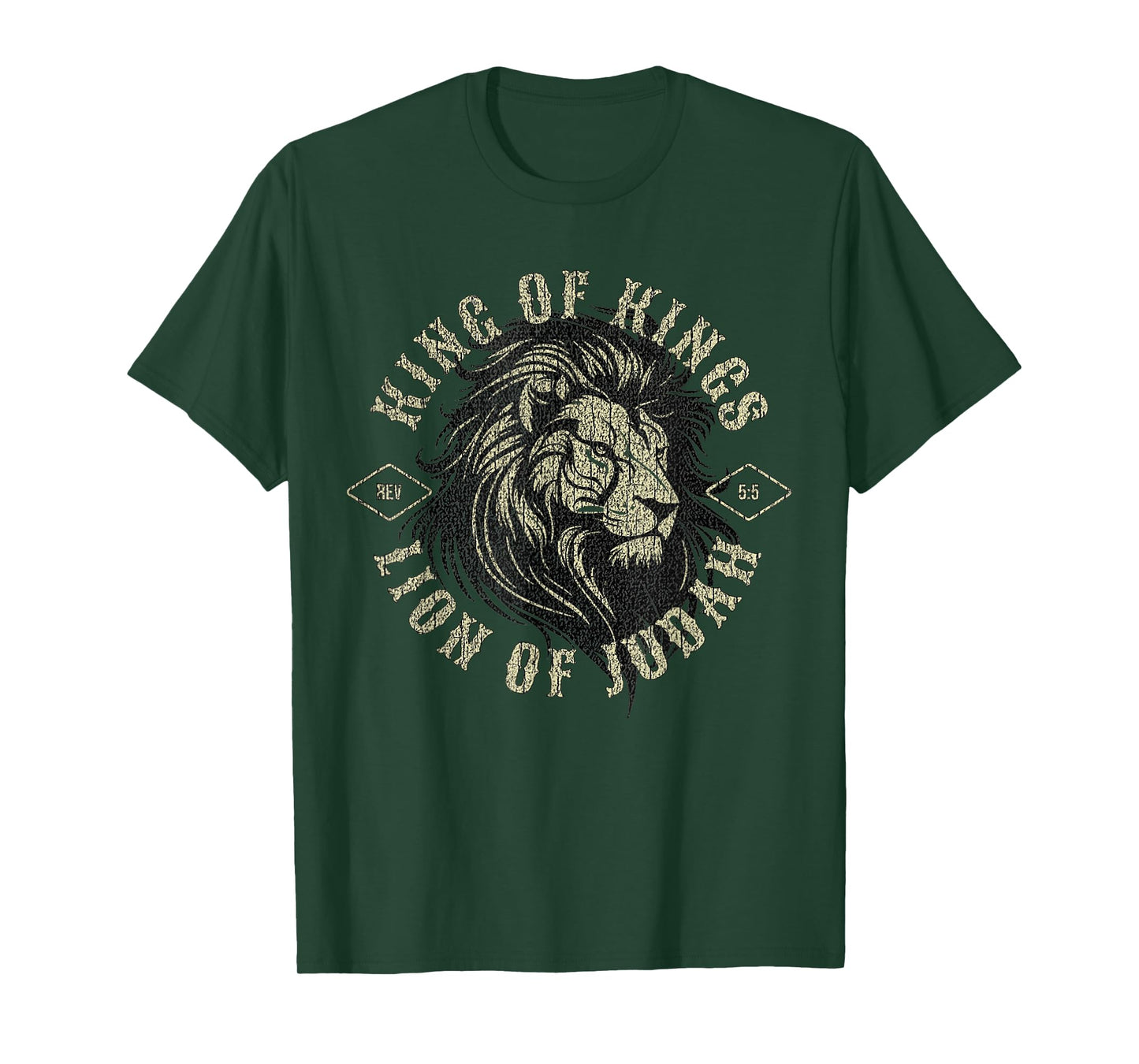 King of Kings Lion of Judah Christian Faith Religious Design T-Shirt