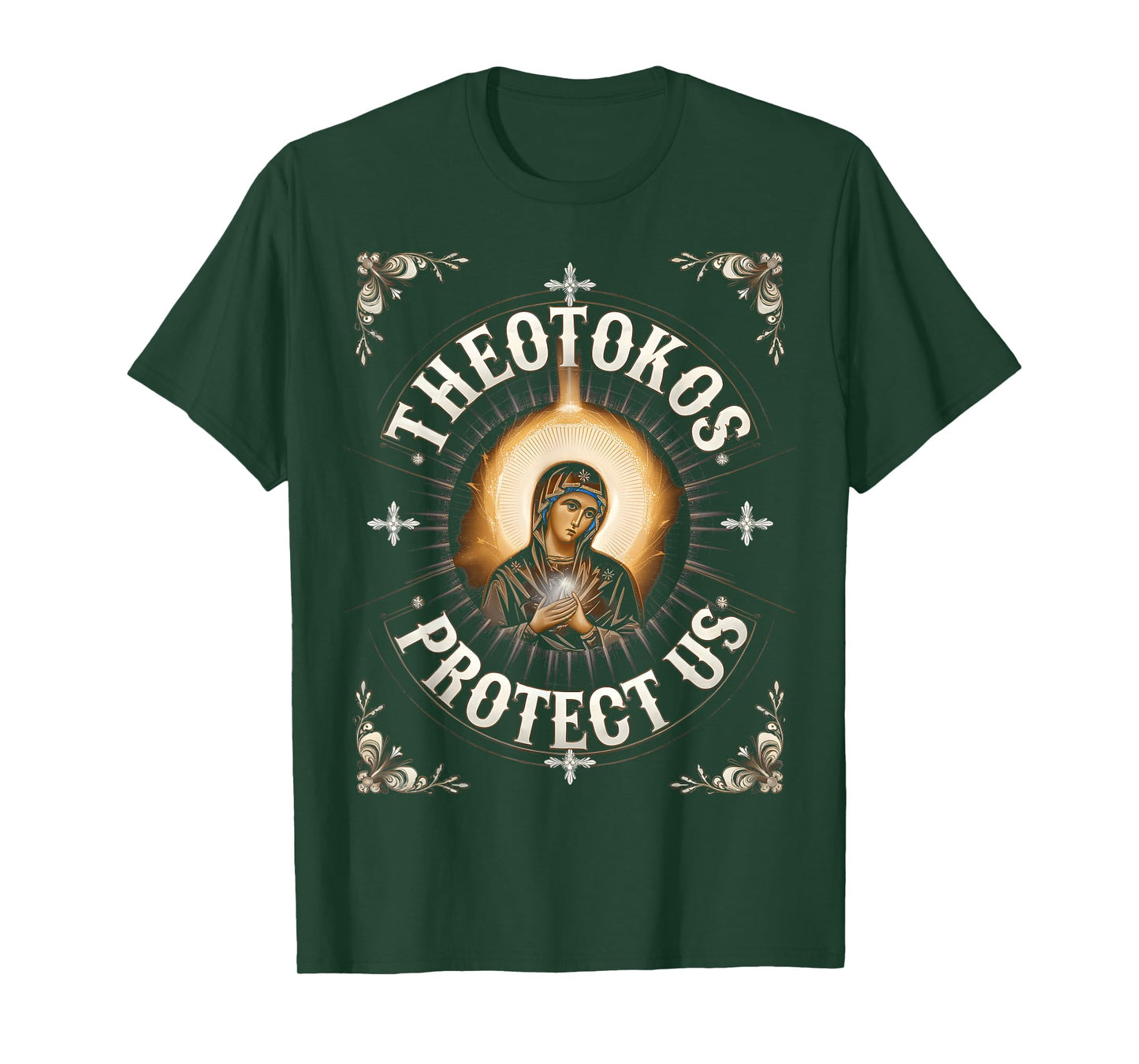Theotokos Protect Us Orthodox Christian Holy Mary T-Shirt