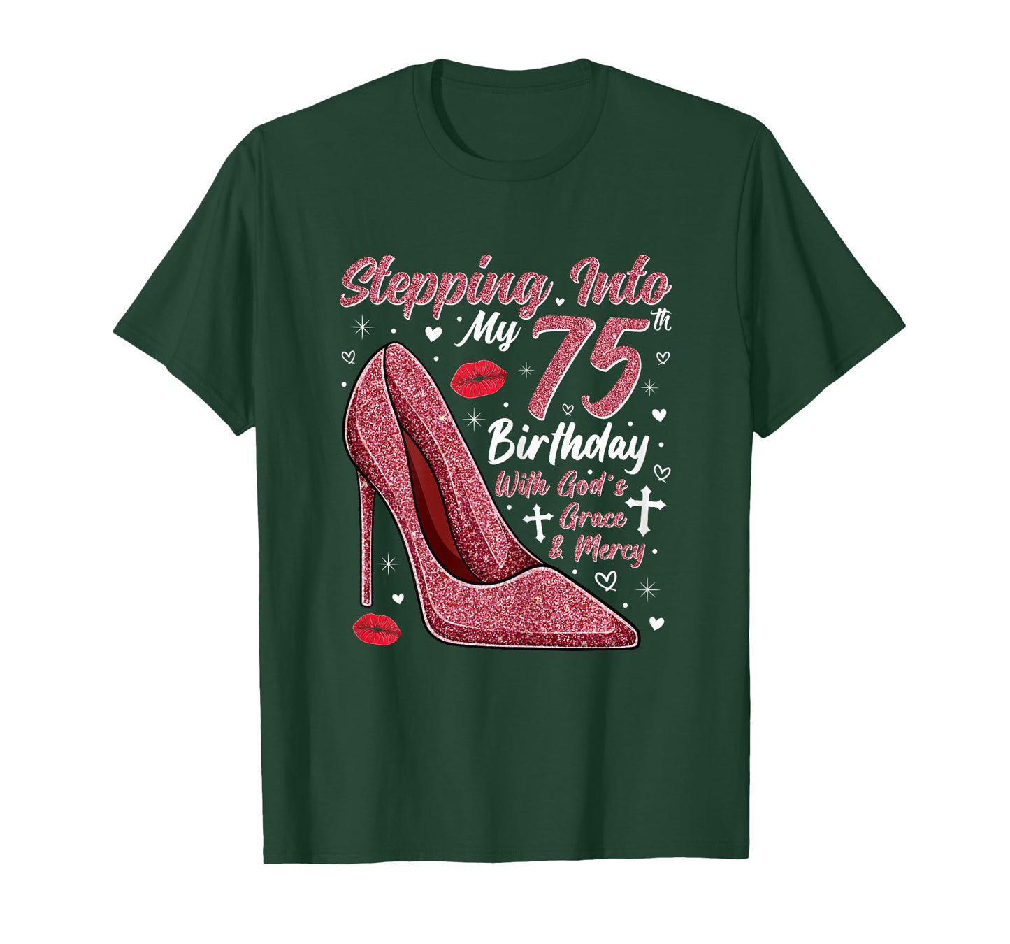 Stepping Into My 75th Birthday Ladies 75 Year Old T-Shirt