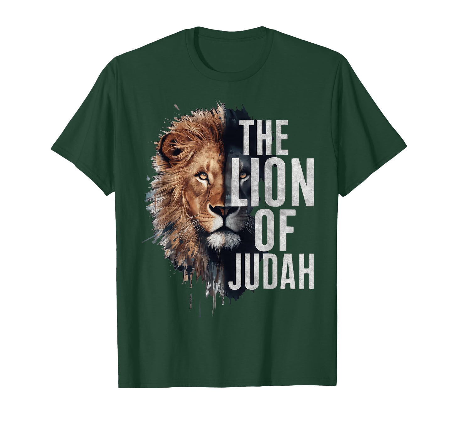 King Jesus Lion of Judah Christian Cross Faith T-Shirt