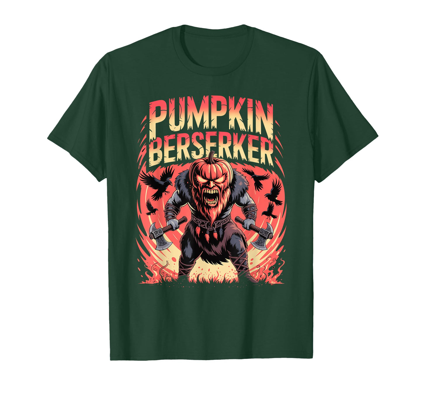 Nordic Mythology Pumpkin - Halloween Norse Berserker T-Shirt