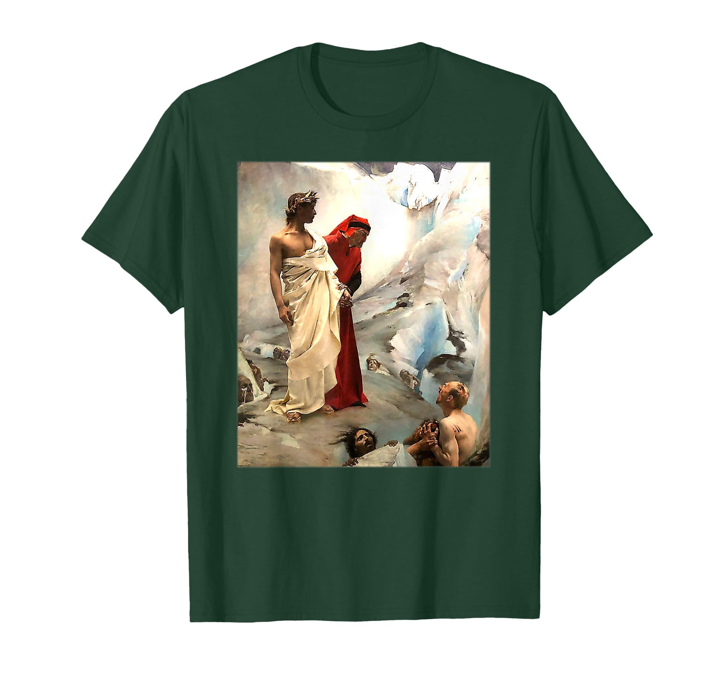 Dante and Virgil in Hell by Gustave Courtois (1879) T-Shirt
