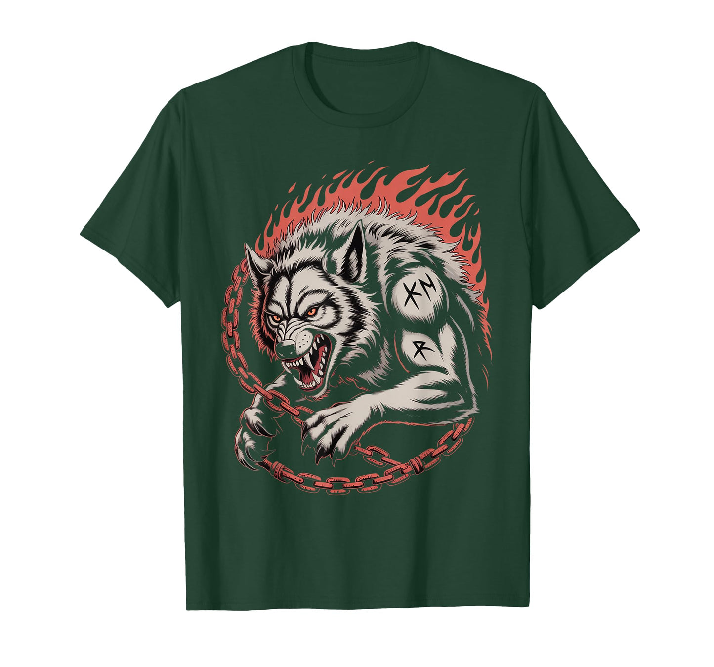 Odin's Wolf Norse Mythology Pagan Nordic Wolf Viking Celtic T-Shirt