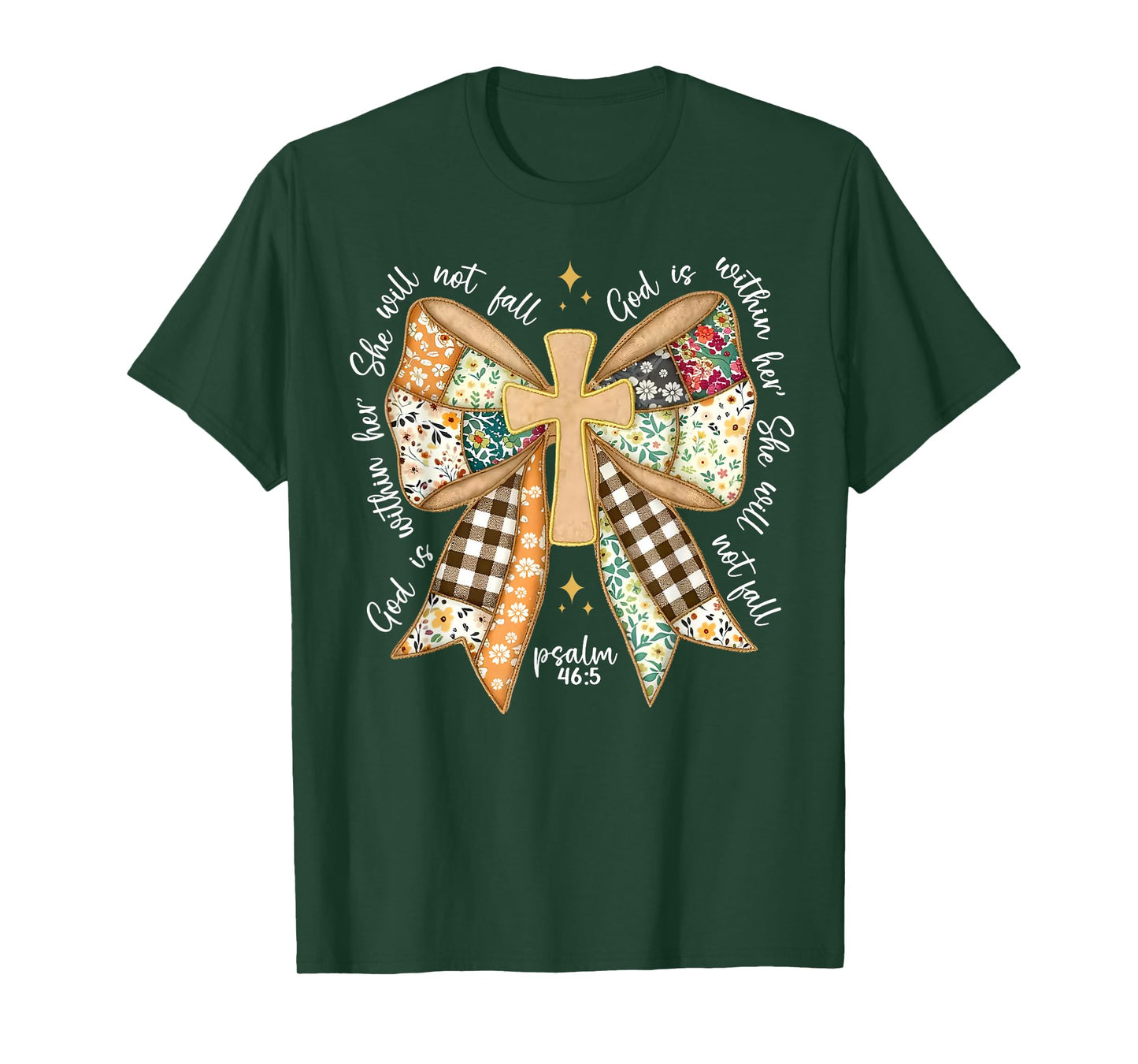 Jesus God is Within Her Coquette Christian Faith Cute T-Shirt