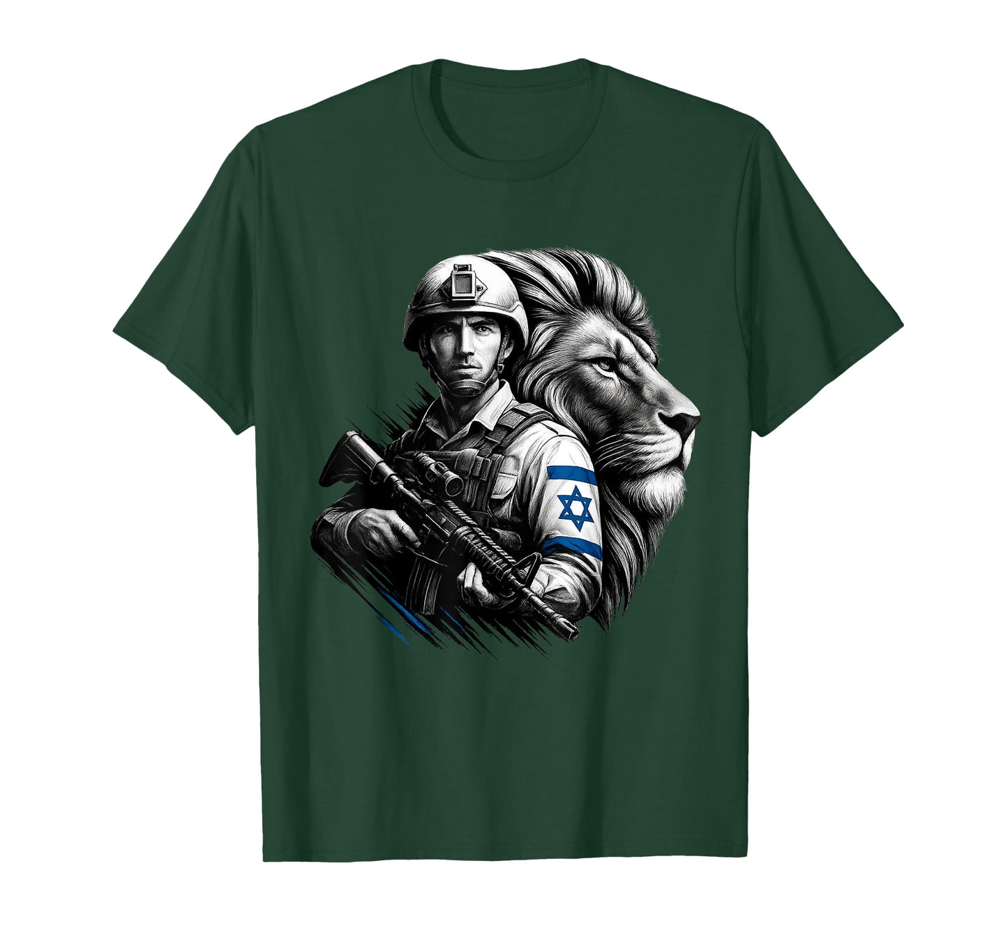 Israel Defense Forces Shirt, IDF Standing with Lion of Judah T-Shirt