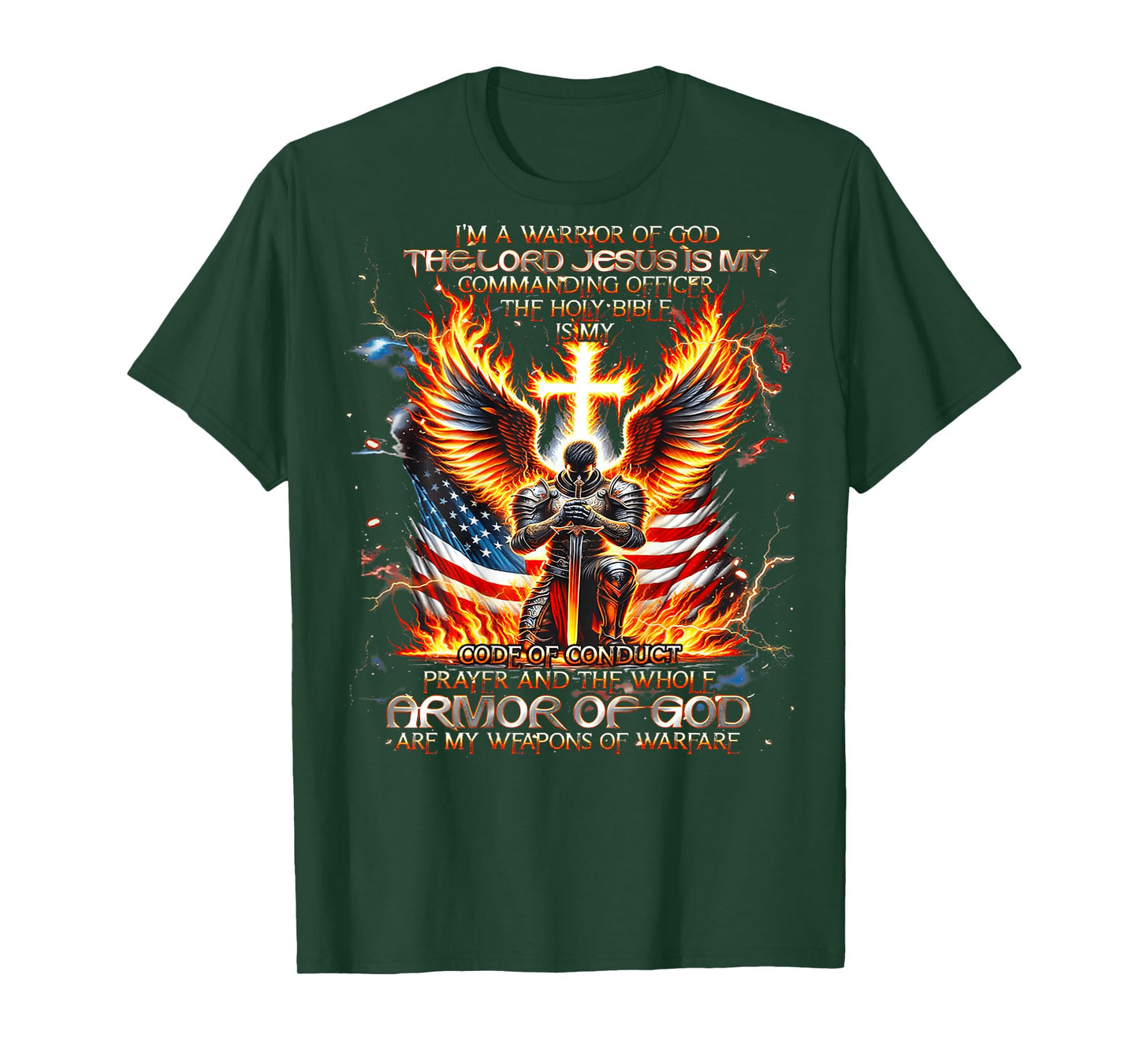 I’m A Warrior Of God Armor Of God Christian (On back) T-Shirt