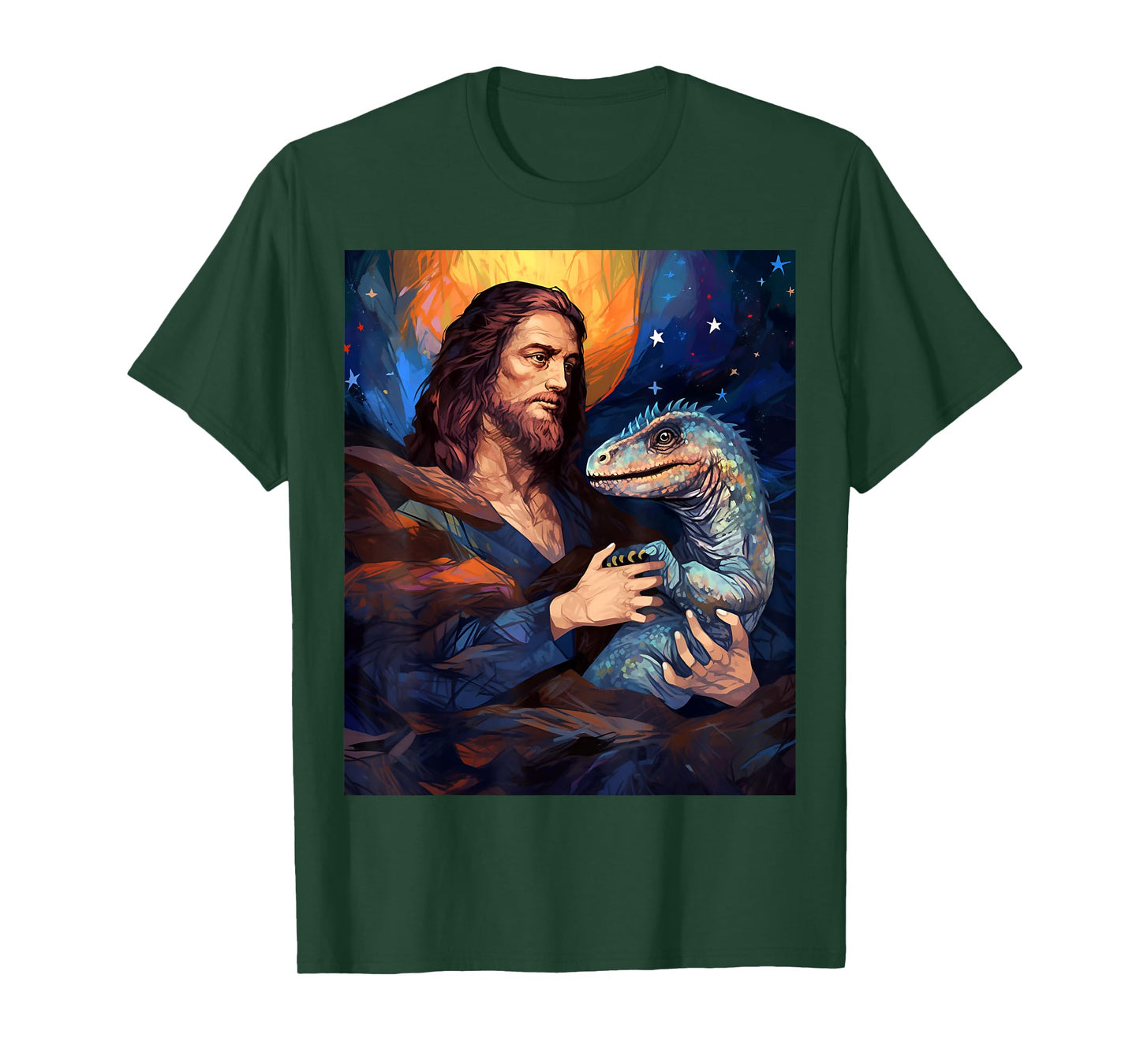 Dinosaur Jesus Shirts For Men Womens T Rex Funny Christian T-Shirt