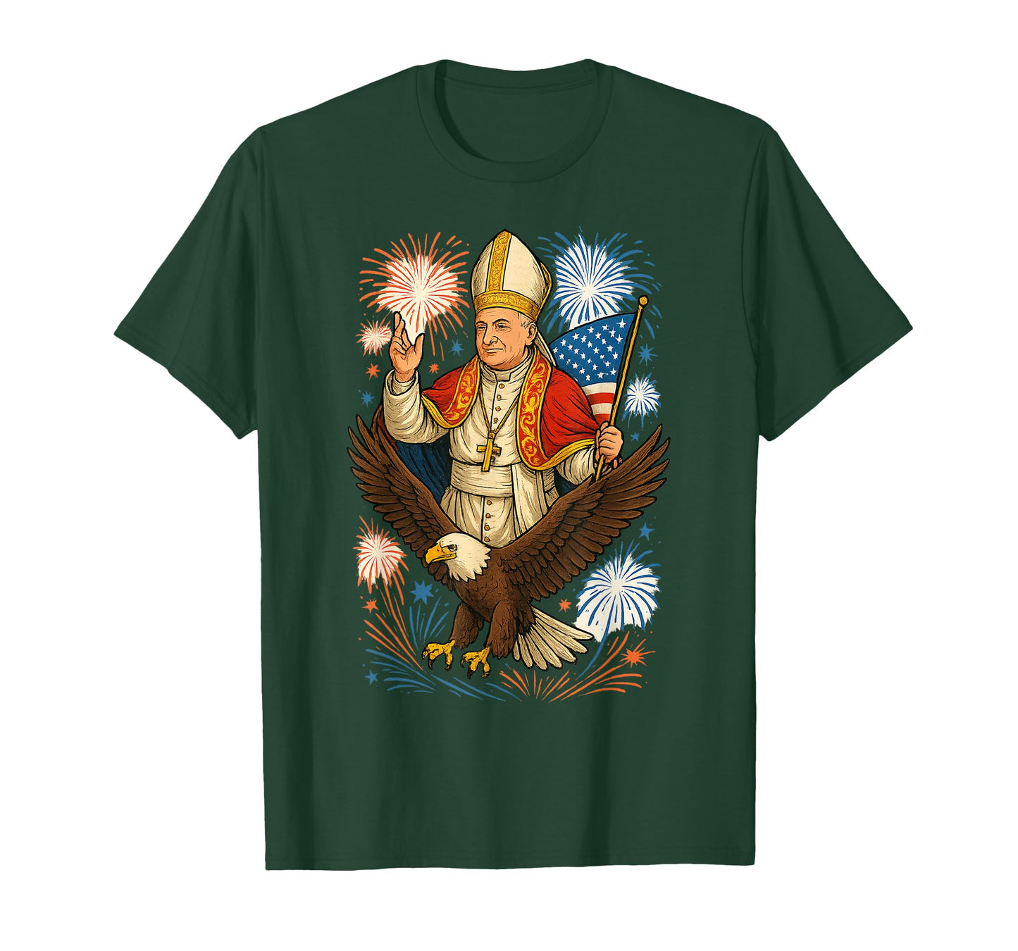 Pope Leo XIV American Made Papacy Funny American Pope Design T-Shirt