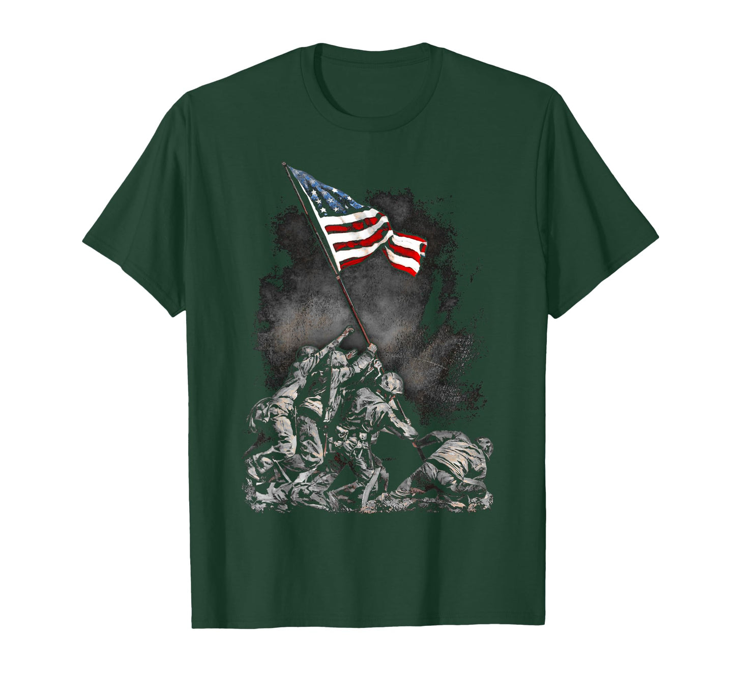 Soldiers Raising American Flag Iwo Jima T-Shirt