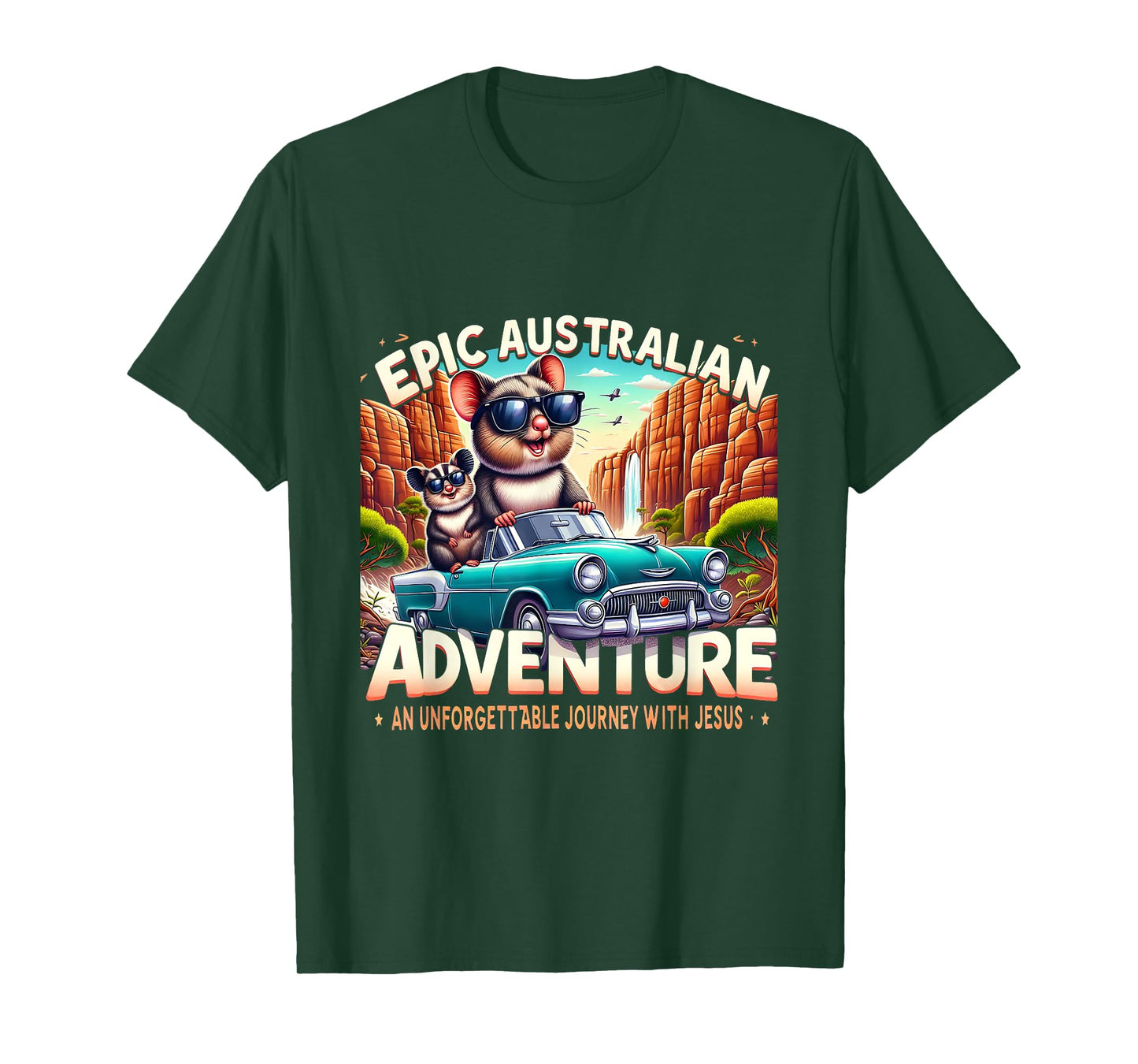 Funny Epic Australian Adventure Jesus VBS 2025 Squad T-Shirt