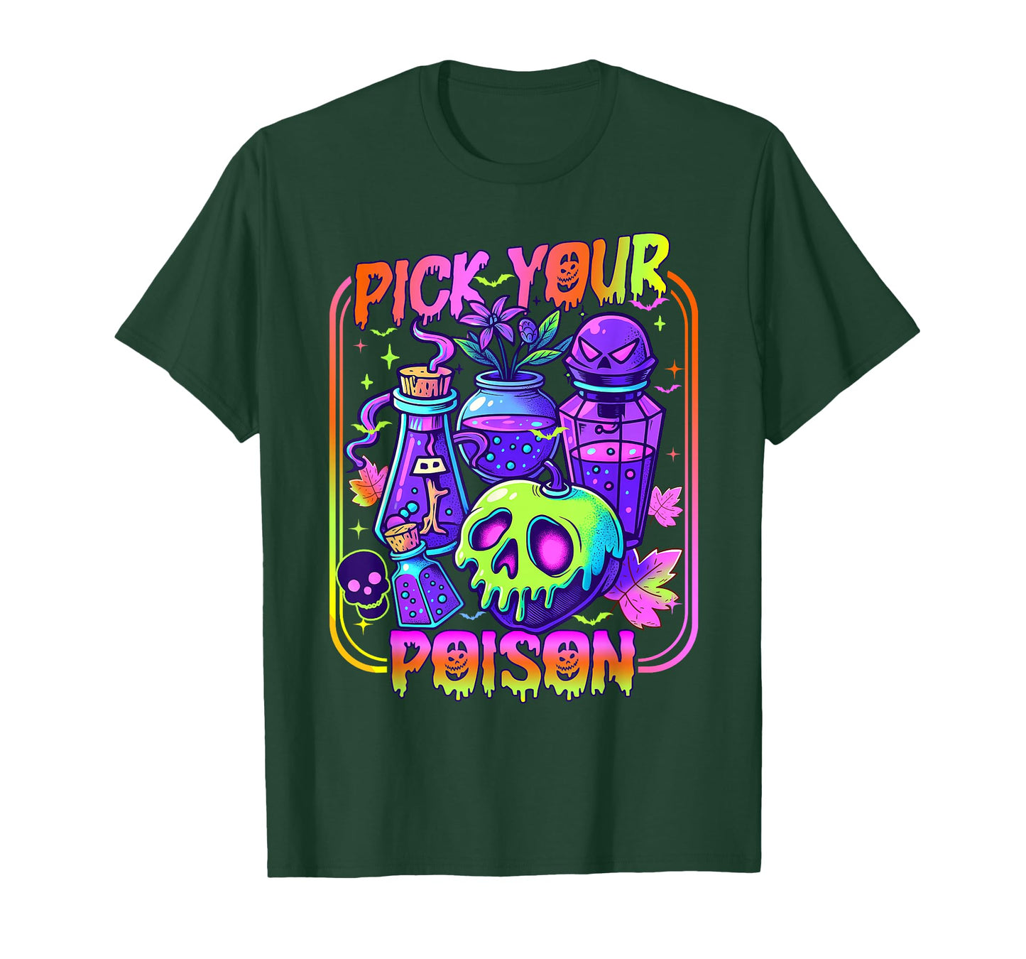 Pick Your Poison Happy Halloween Day Party Spooky Funny T-Shirt