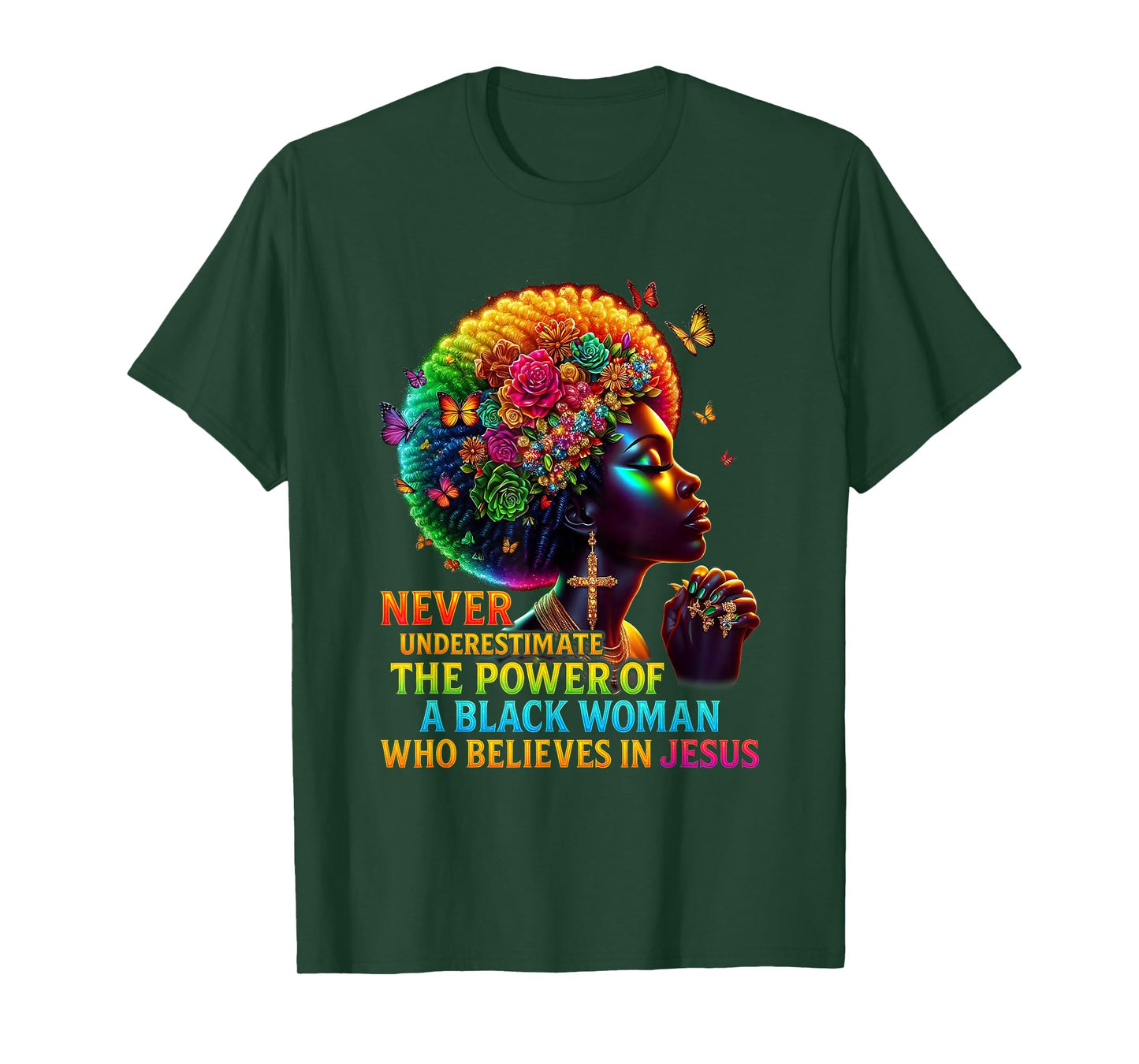 Powerful Black Woman Faith Inspirational Believes Jesus T-Shirt