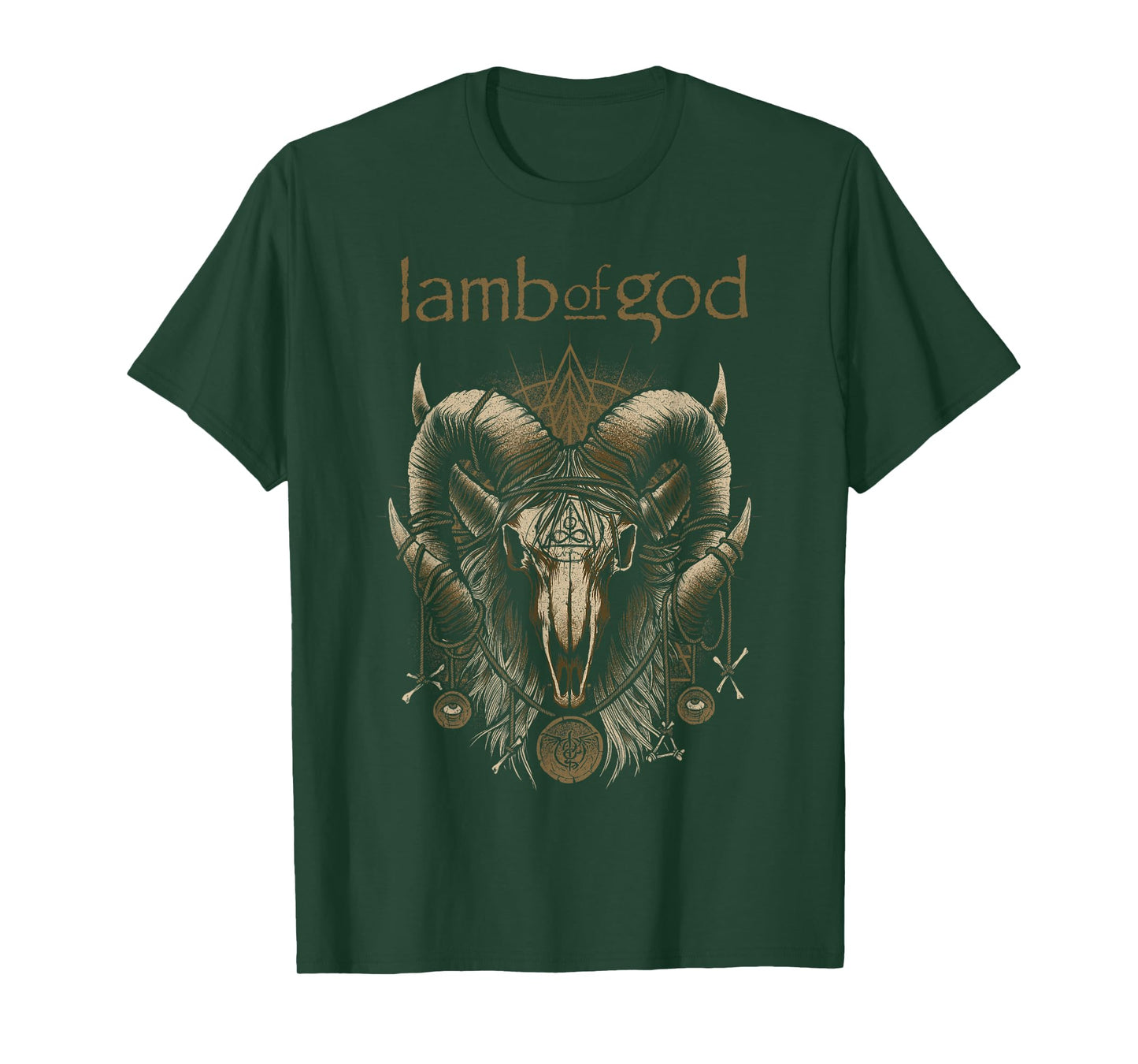 Lamb of God – Ram Skull Brown T-Shirt
