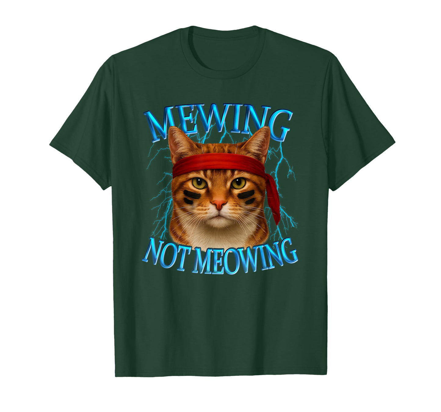 Orange Tabby Cat Meme Internet Sarcastic Mewing Not Meowing T-Shirt