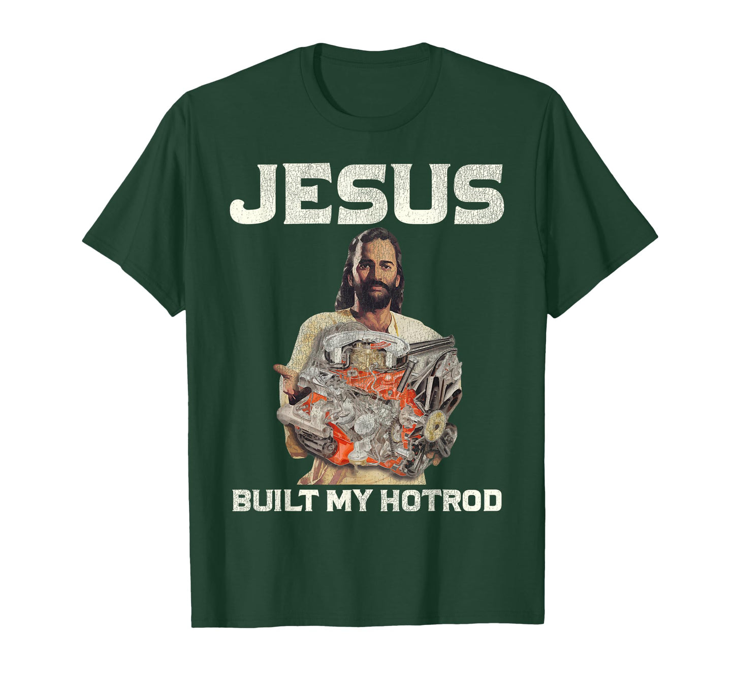 Vintage Jesus Built My Hotrod Jesus Christian T-Shirt