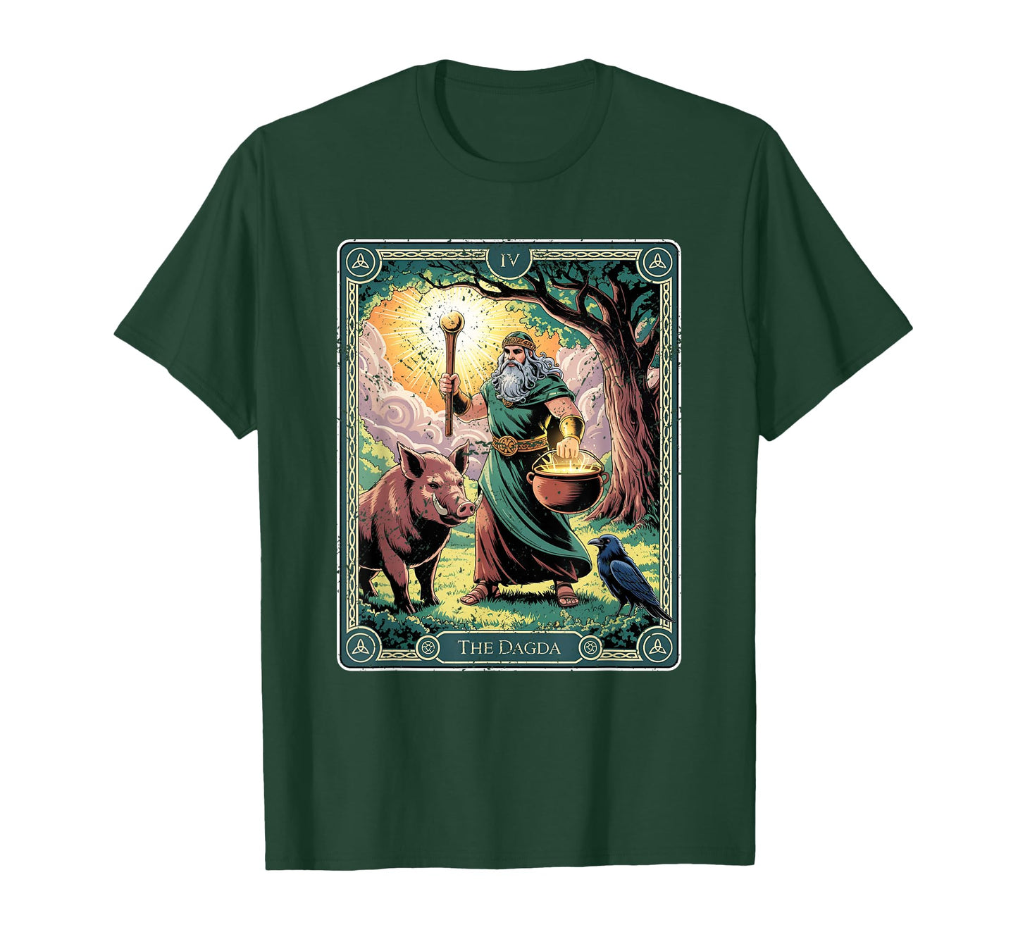 The Dagda Tarot Card Irish God of Strength and Harvest T-Shirt