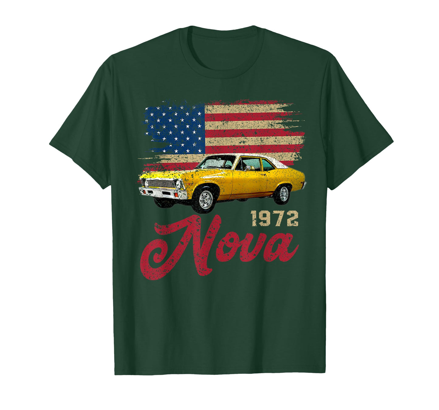 Jersey Style Nova 72 1972 Classic Old School Muscle Car T-Shirt