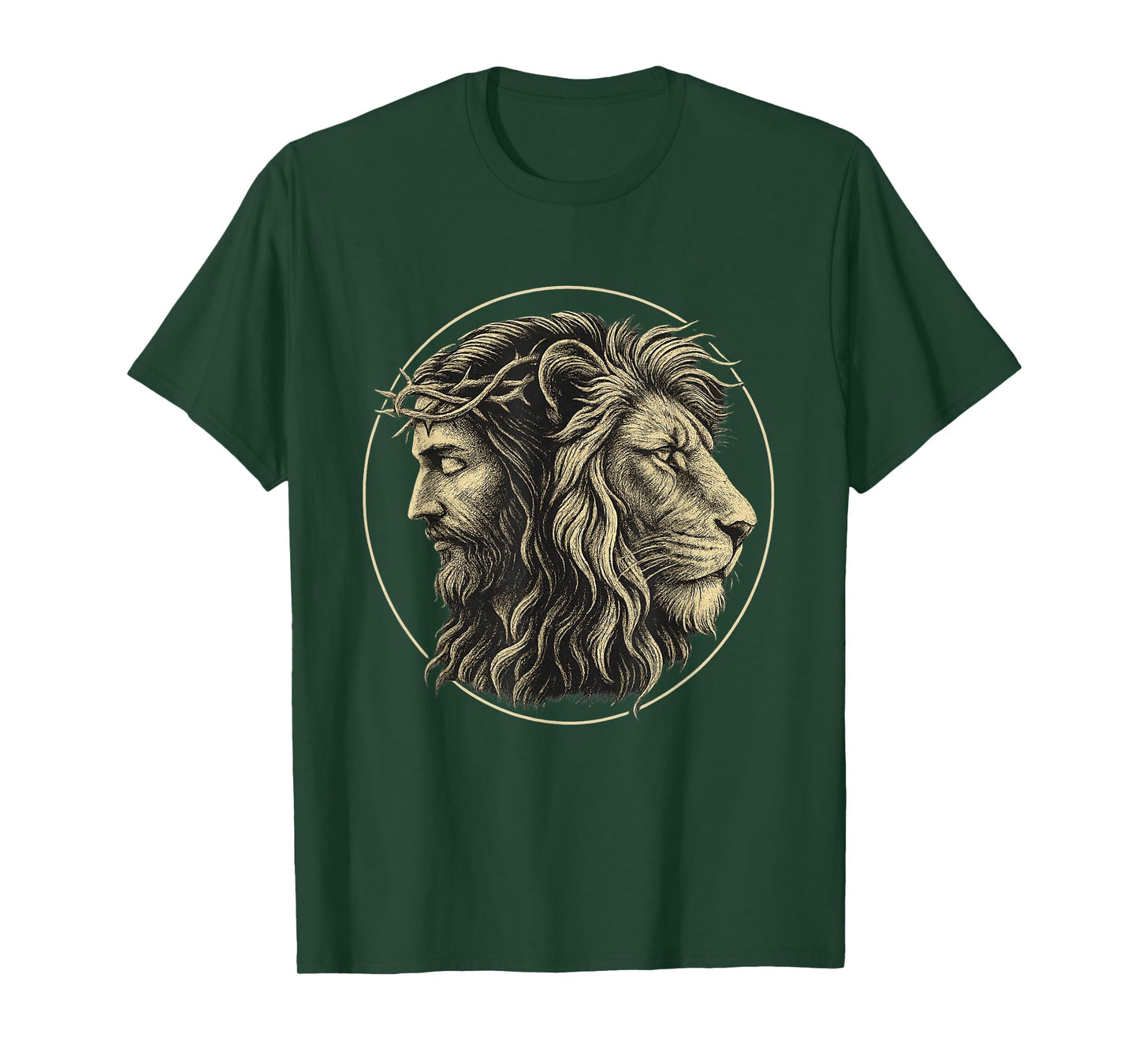 Jesus Crown of Thorns Lion Judah | Reggae Art Religious T-Shirt