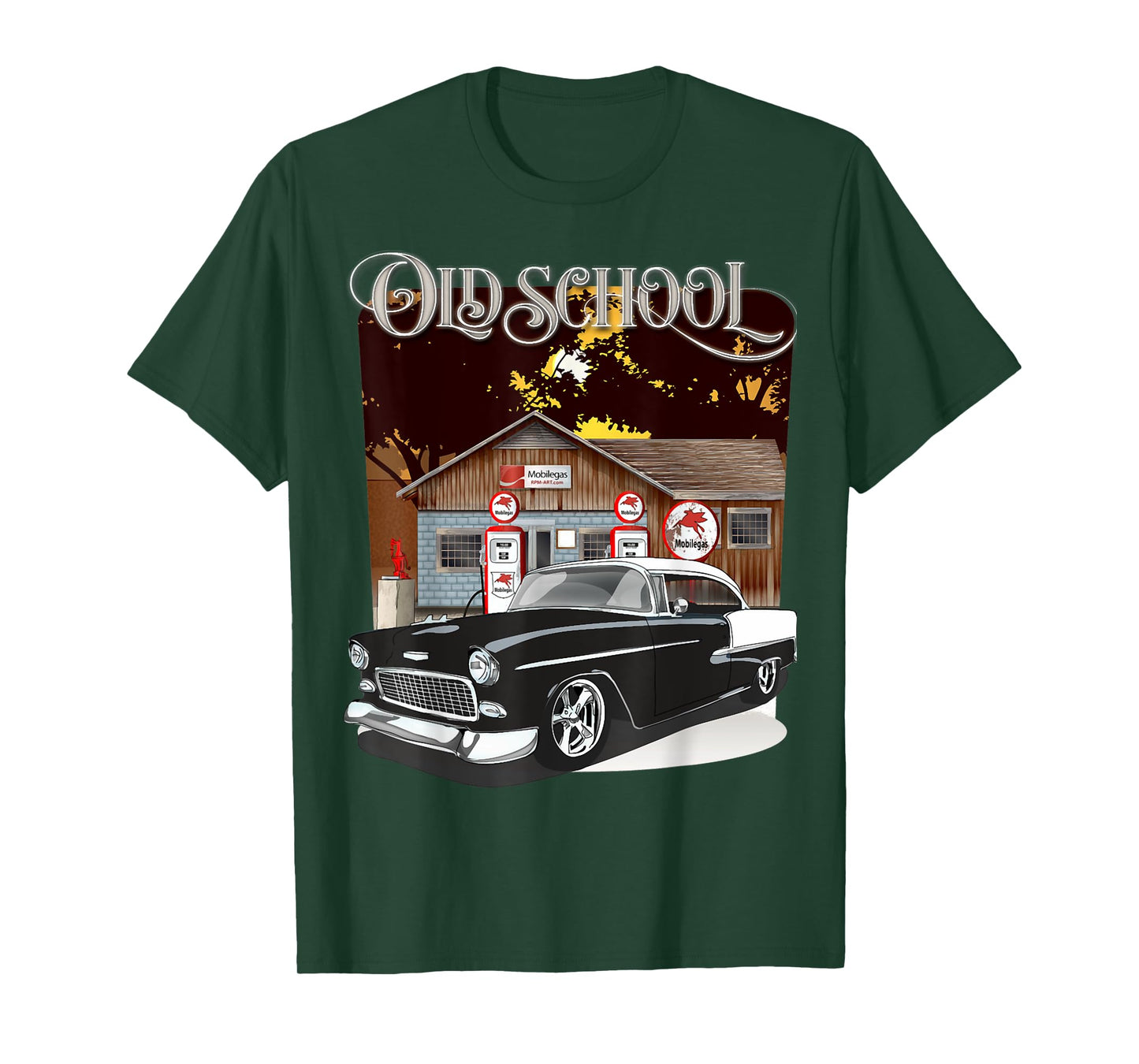 1955 55 chevys bel air classic vintage muscle car old school T-Shirt