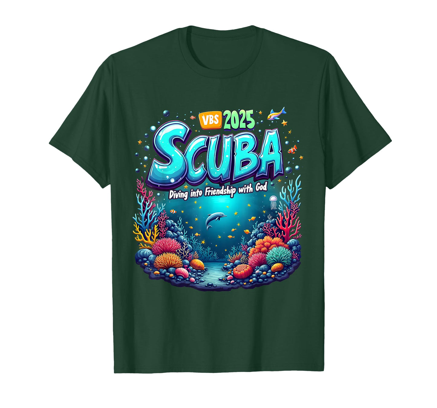 VBS 2025 Scuba Diving Into Friendship with God Christian T-Shirt