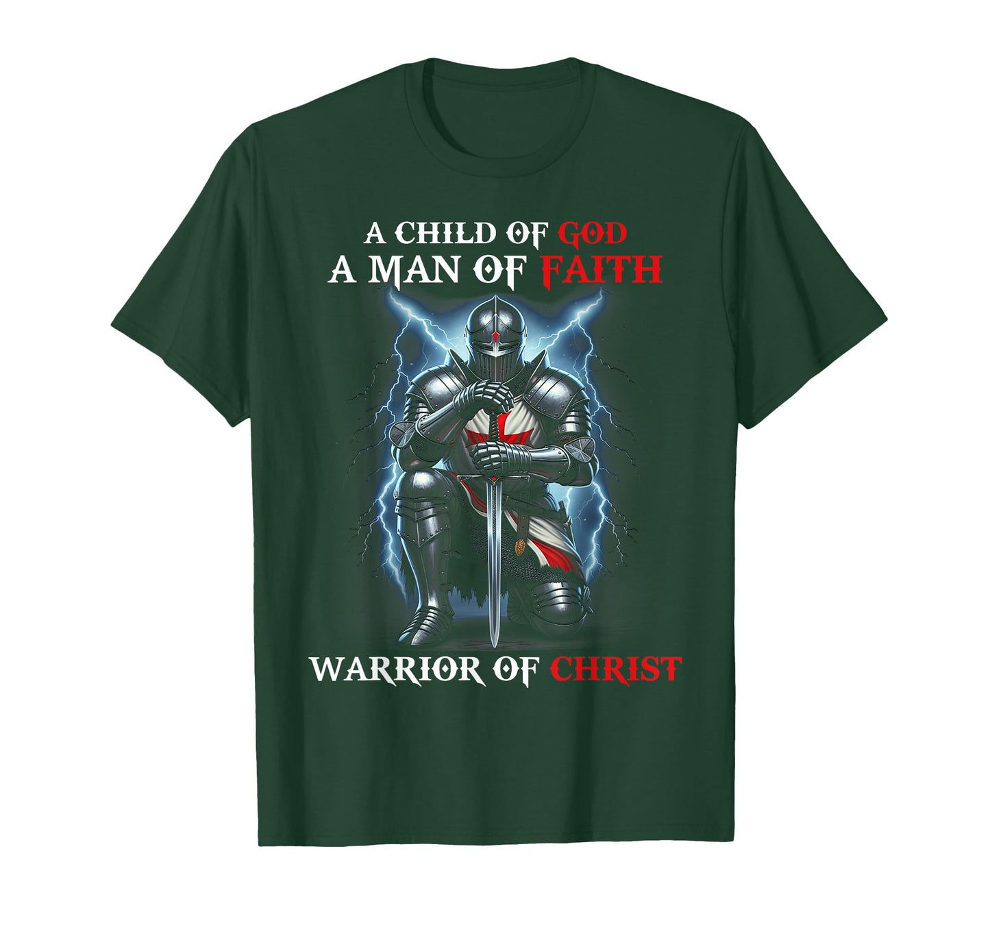 Knight Templar I Am A Man Of Faith A Warrior Of Christ T-Shirt