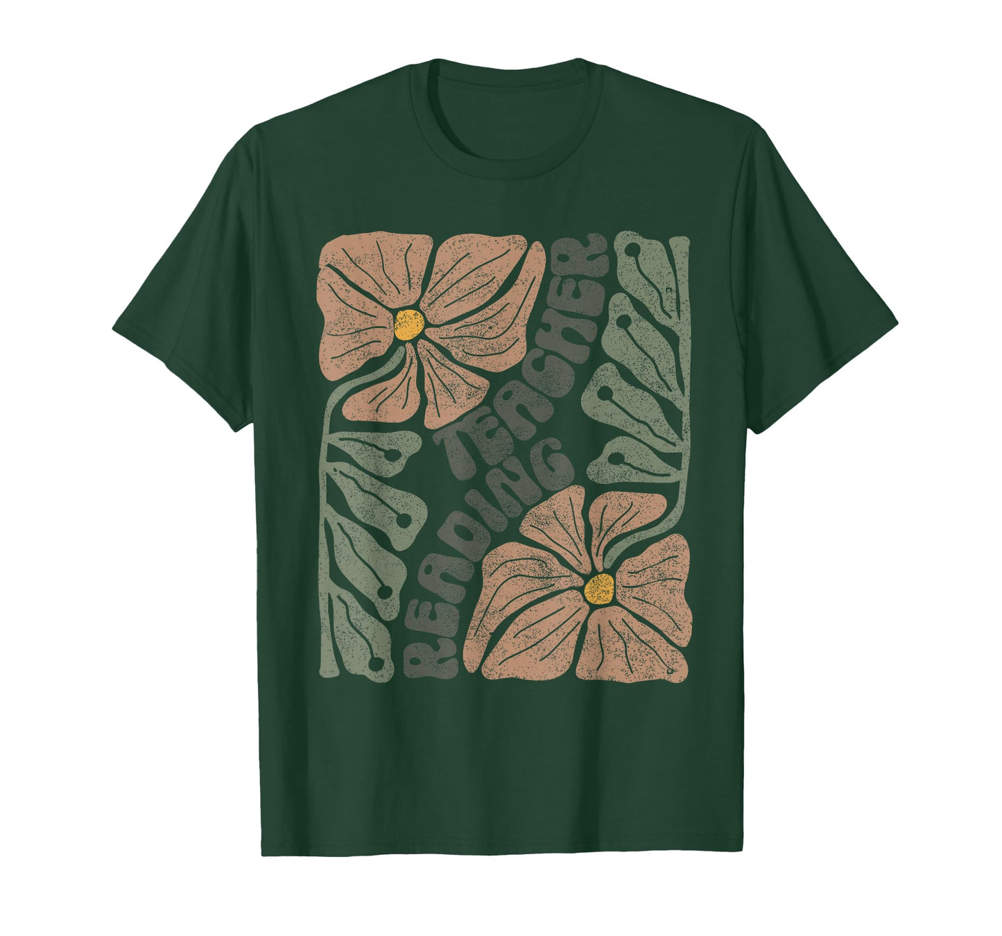 Boho Floral Reading Teacher Retro Reading Specialist Wildfl T-Shirt