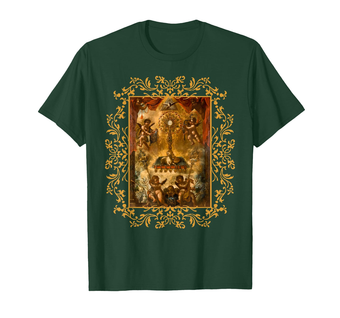 Eucharistic Adoration Pray Monstrance Traditional Latin Mass T-Shirt