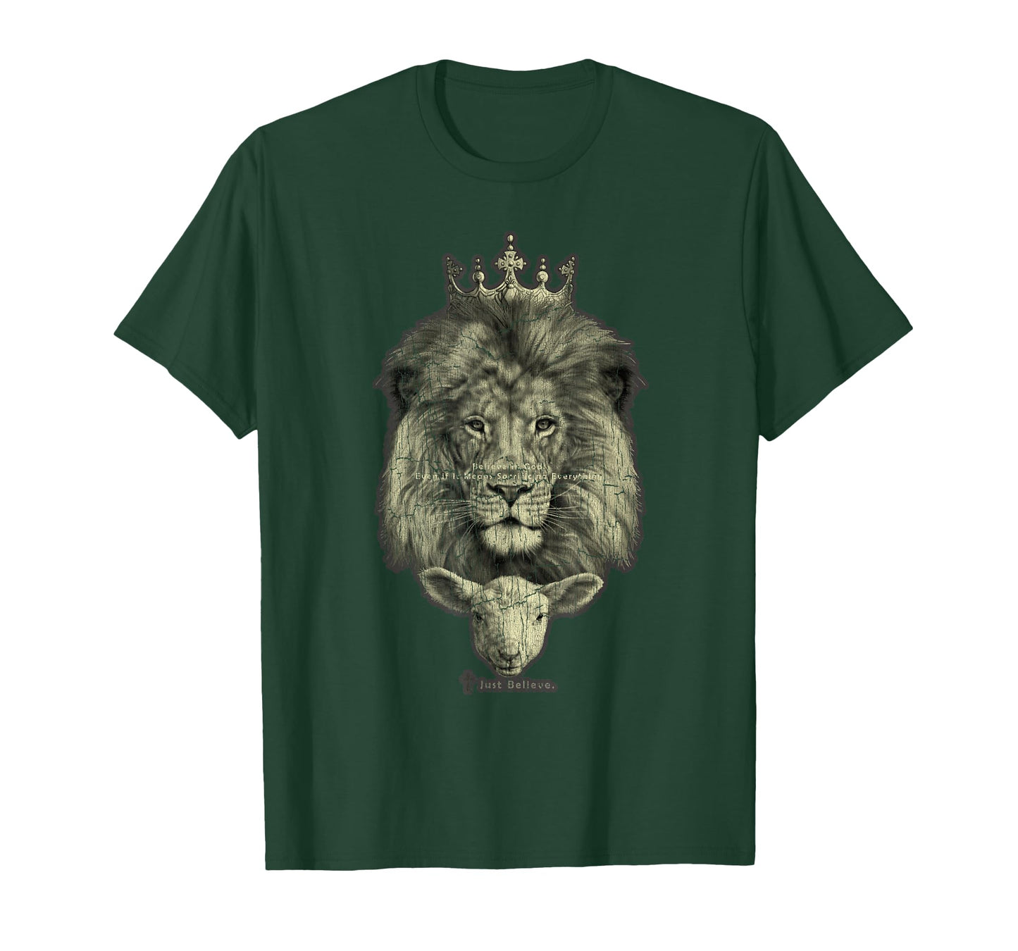 Vintage Retro The Lion And The Lamb Christian Sportswear-The T-Shirt