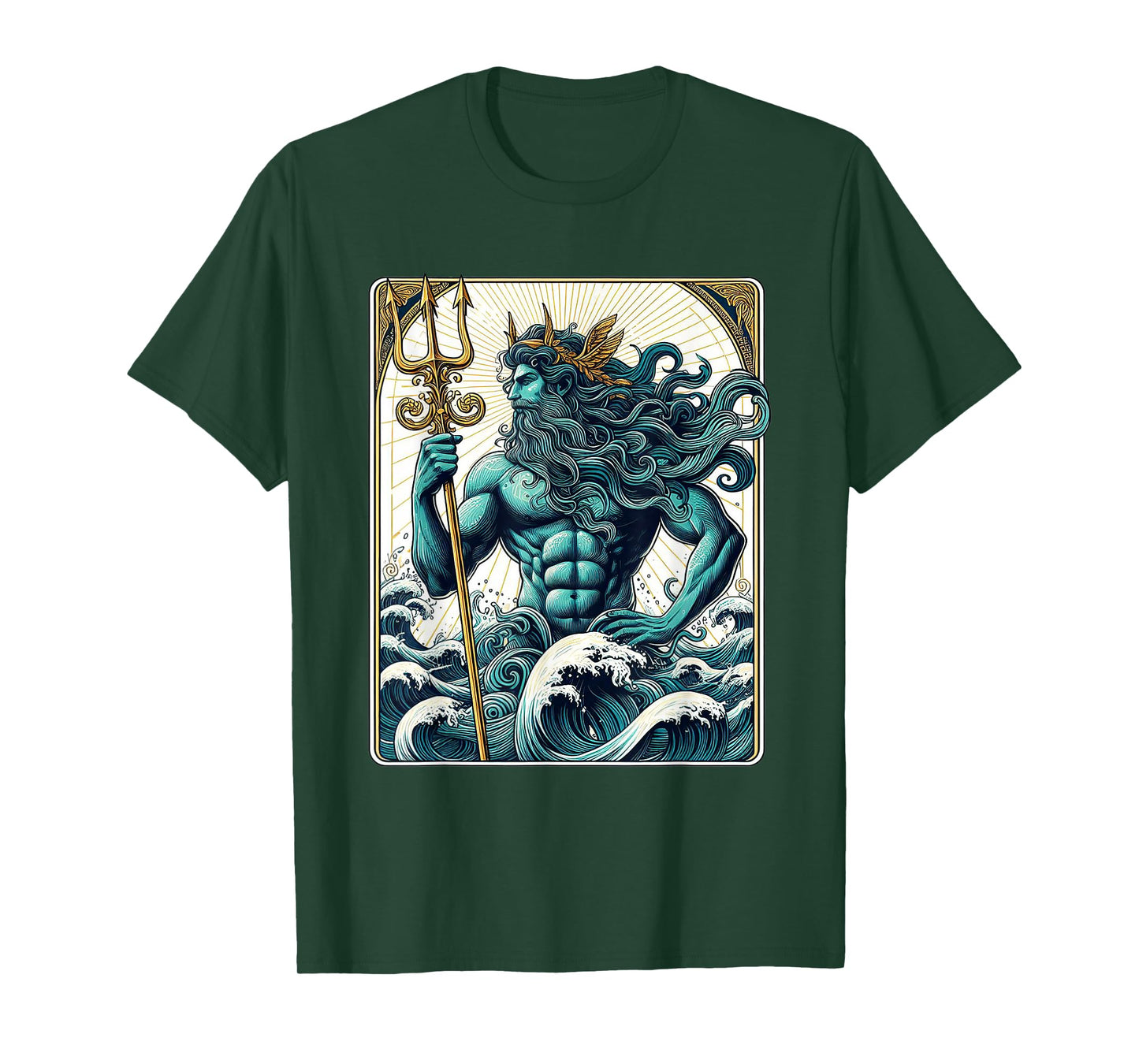 Poseidon Trident Tarot Card Shirt Lord of the Sea Greek God T-Shirt