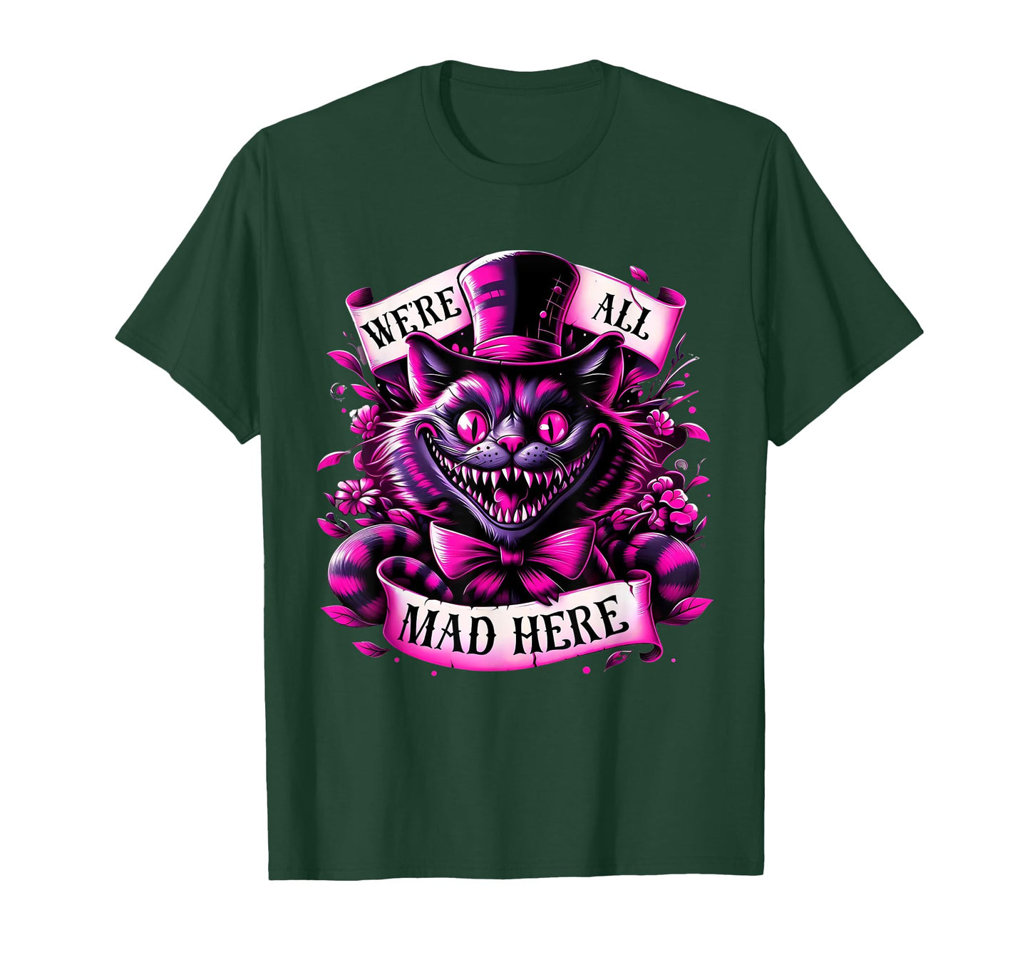 Cheshire Cat Alice in Wonderland Party T-Shirt for Men Women Girls Kids