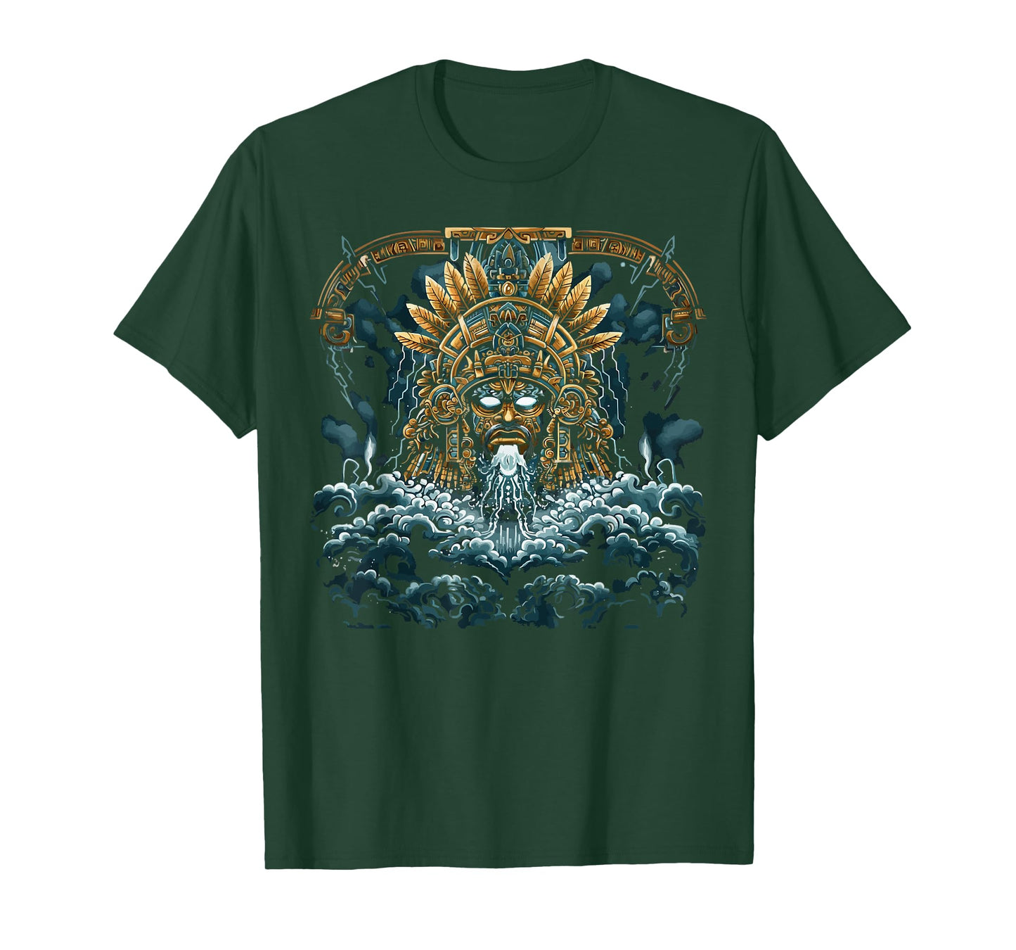 Aztec God Aztec Culture Mayan Indigenous Tlaloc Statue T-Shirt