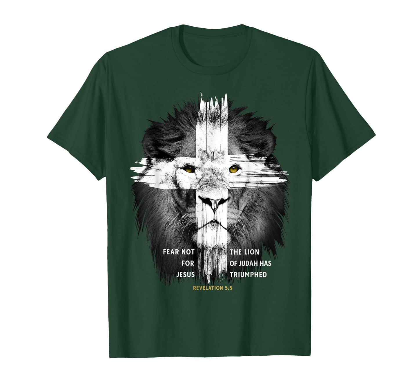 Lion Cross Jesus Christian Lord God Believer T-Shirt