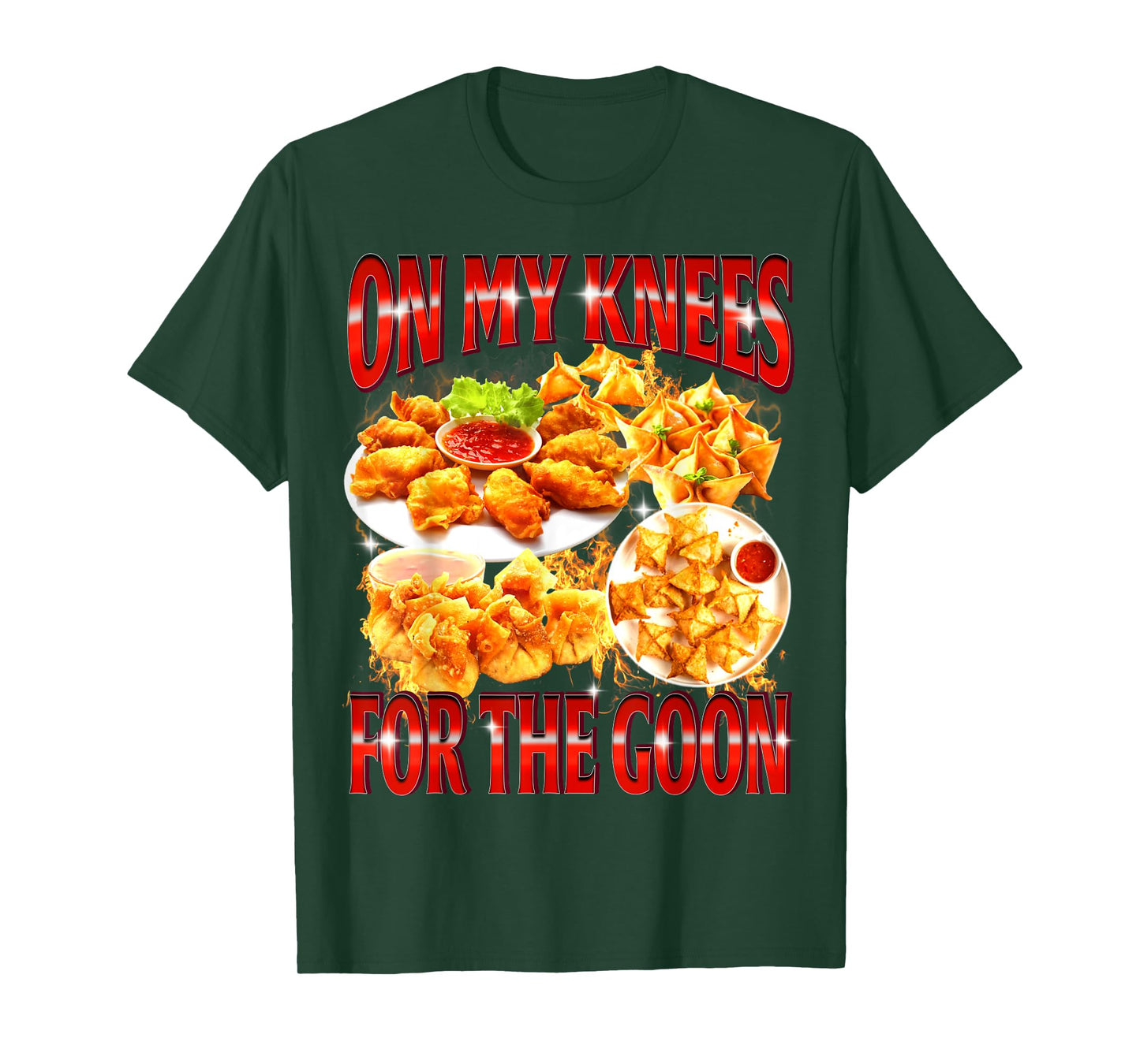 On My Knees for The Goon Funny Crab Rangoon Bootleg Meme T-Shirt