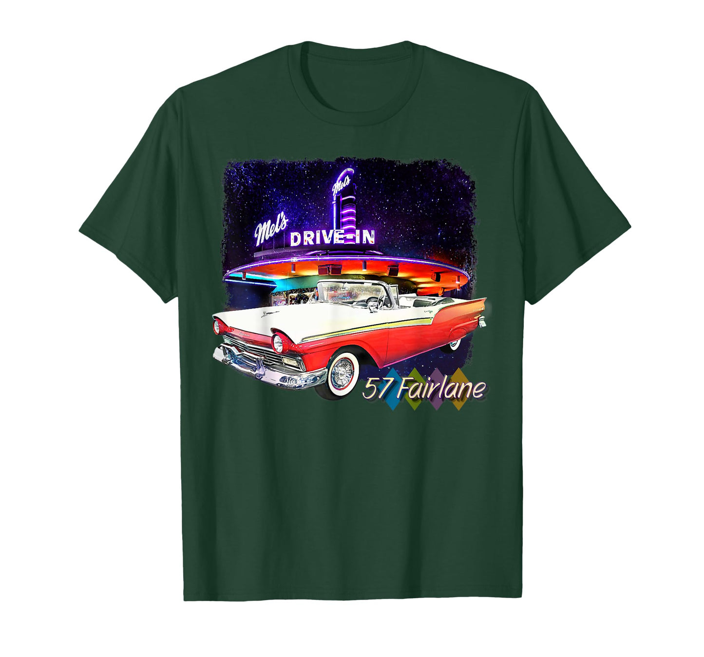 1957 57 fairlane, classic car art T-Shirt
