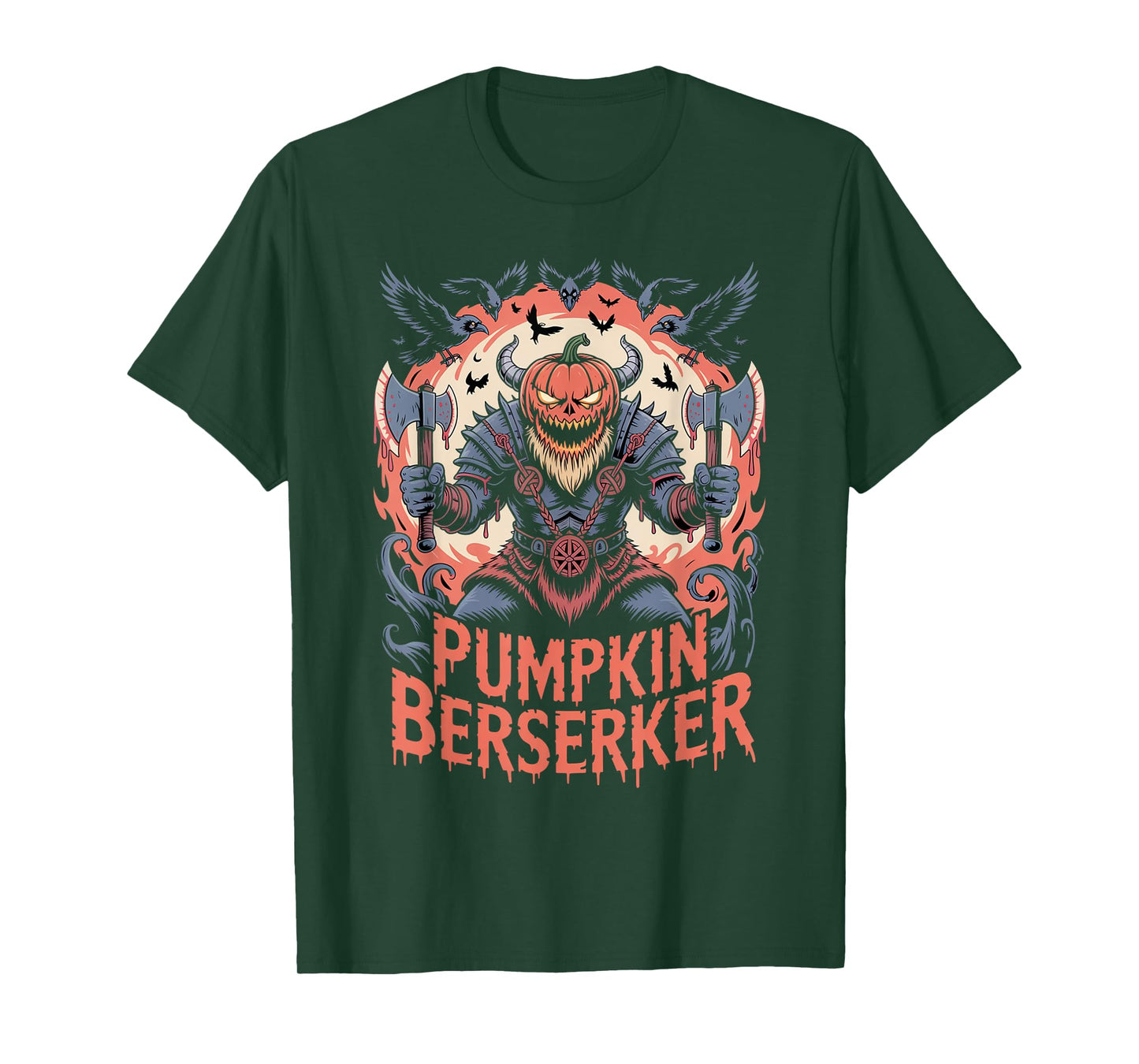 Funny Viking Halloween - Nordic Pumpkin Berserker T-Shirt