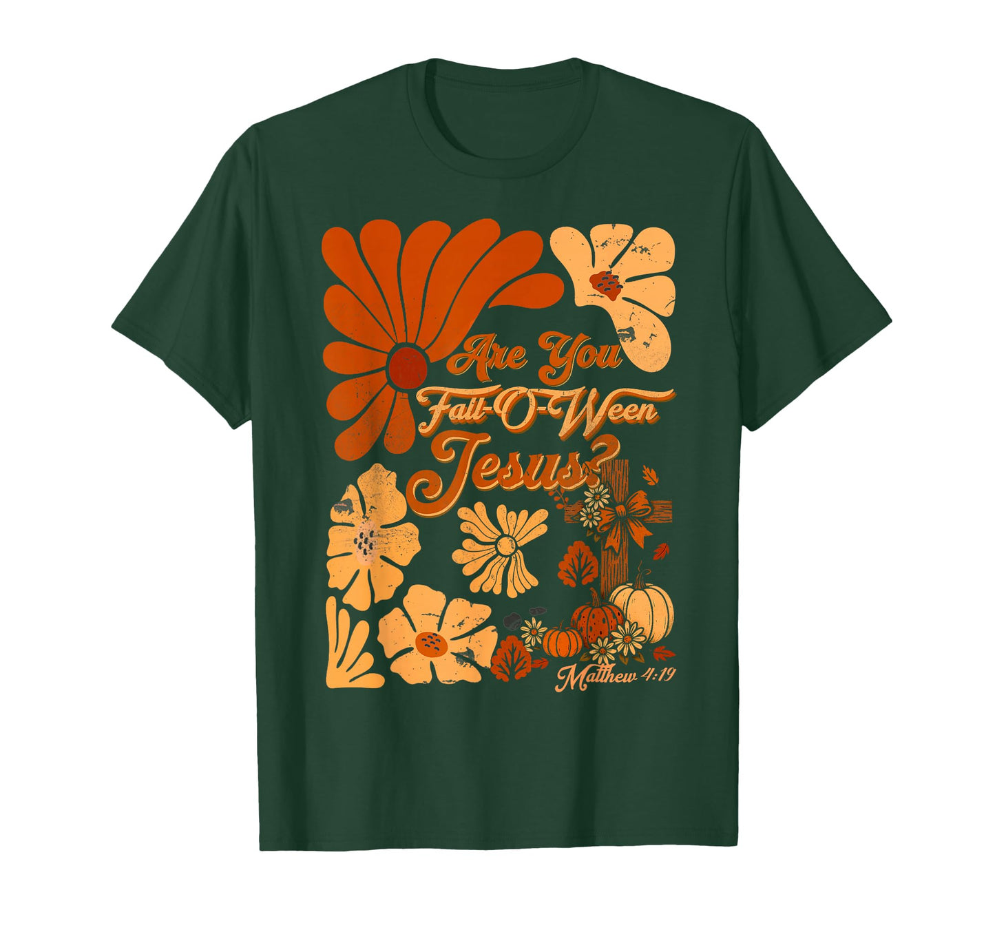 Boho Christian Fall Thanksgiving are You Fall-O-Ween Jesus T-Shirt