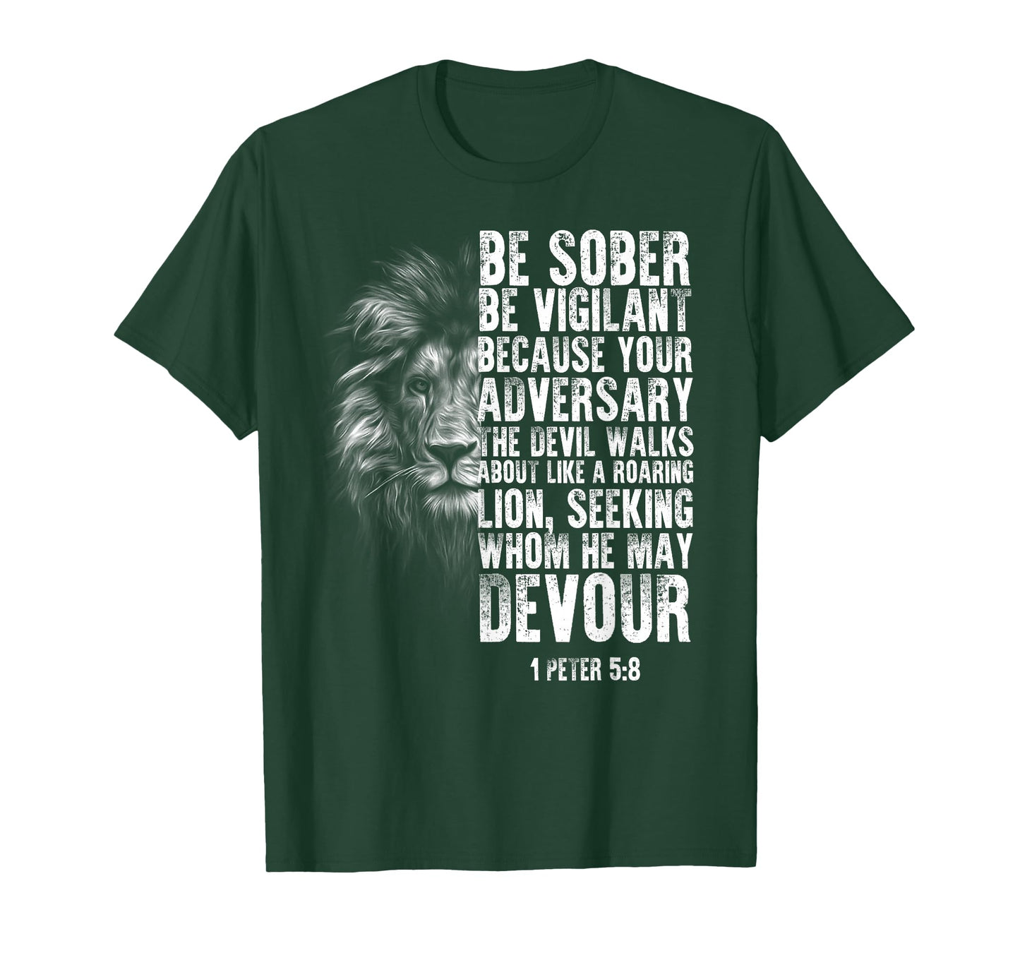 lion head bible verse be vigilant bible study Christian T-Shirt