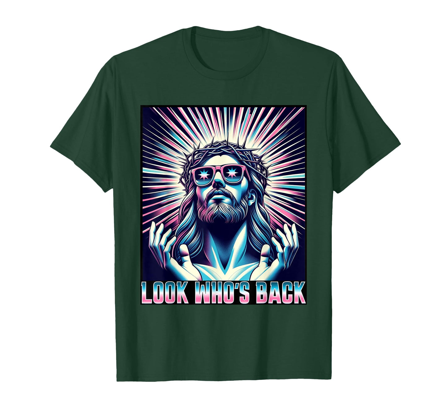 Funny Meme Quote Christian Humor Look Who's Back Jesus T-Shirt