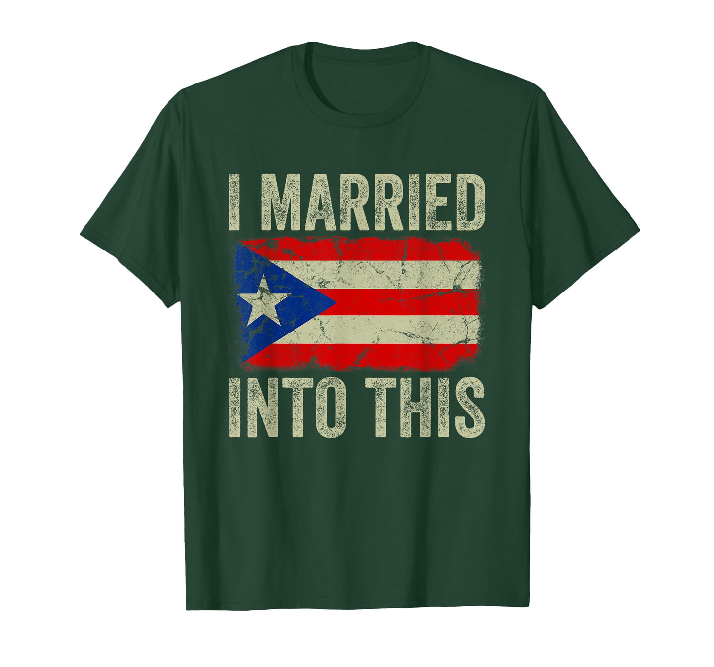 I Married Into This Puerto Rican Funny In Law Wedding Photo T-Shirt