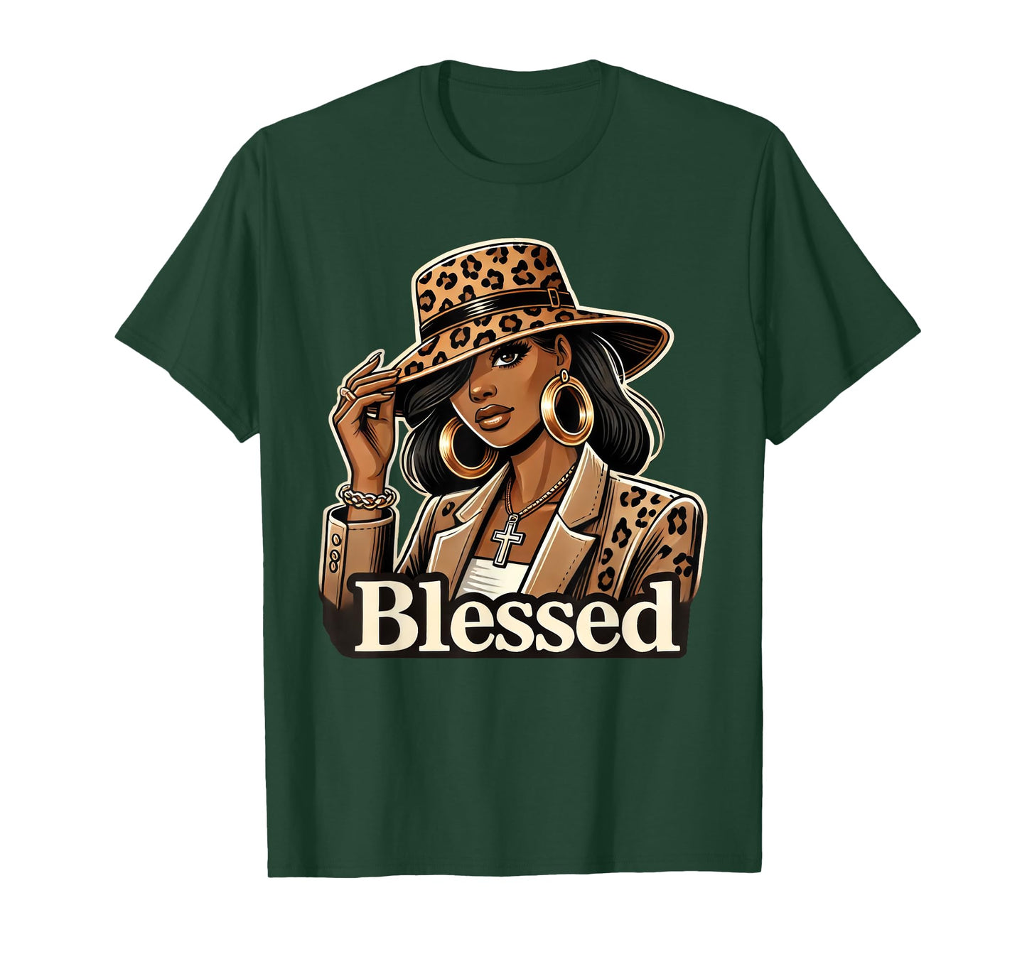 Blessed Black Cowgirl Western Swag African Christian Woman T-Shirt