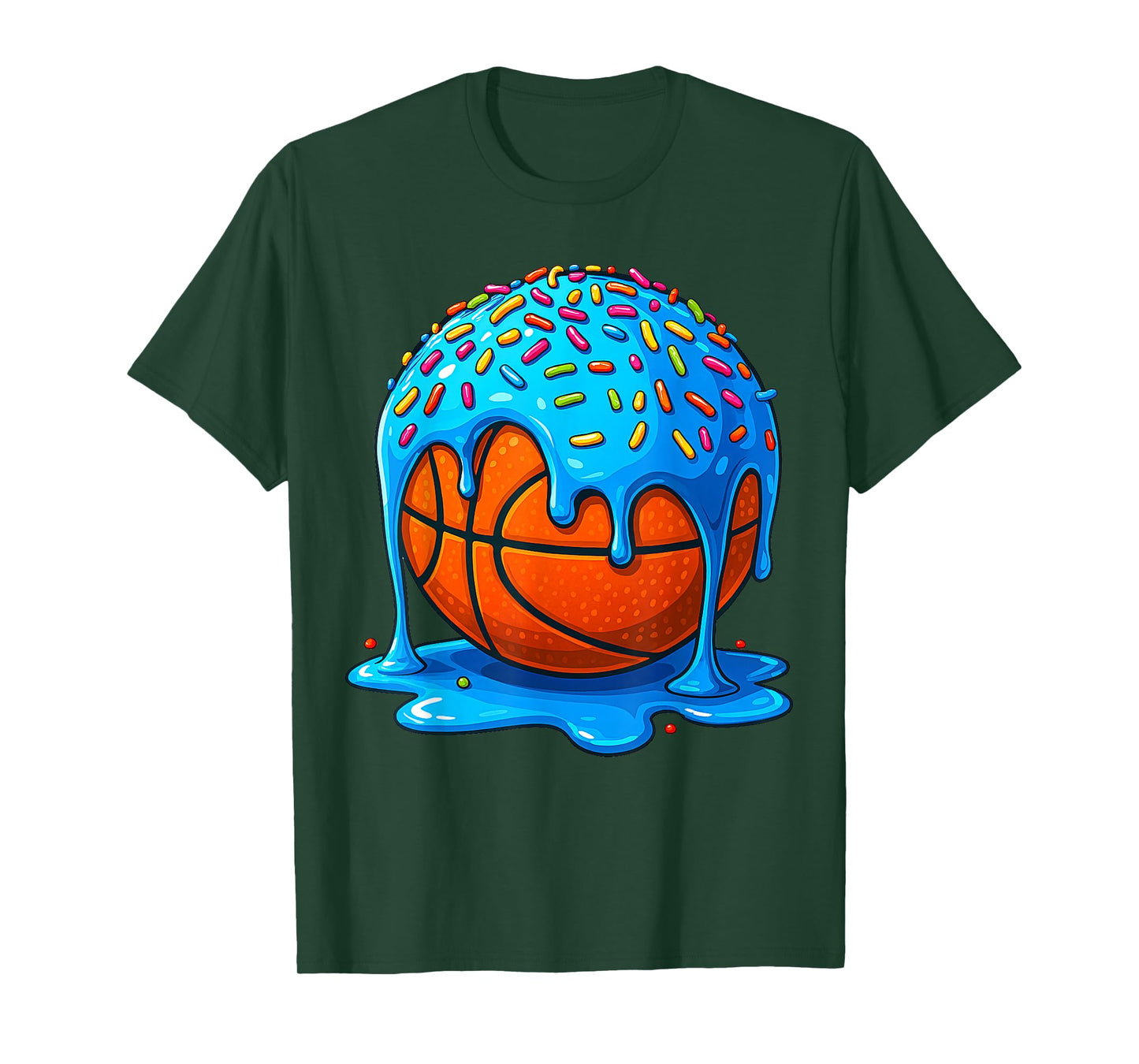 Basketball Shirts Kids Ice Cream Drip Basketball Youth Girls T-Shirt