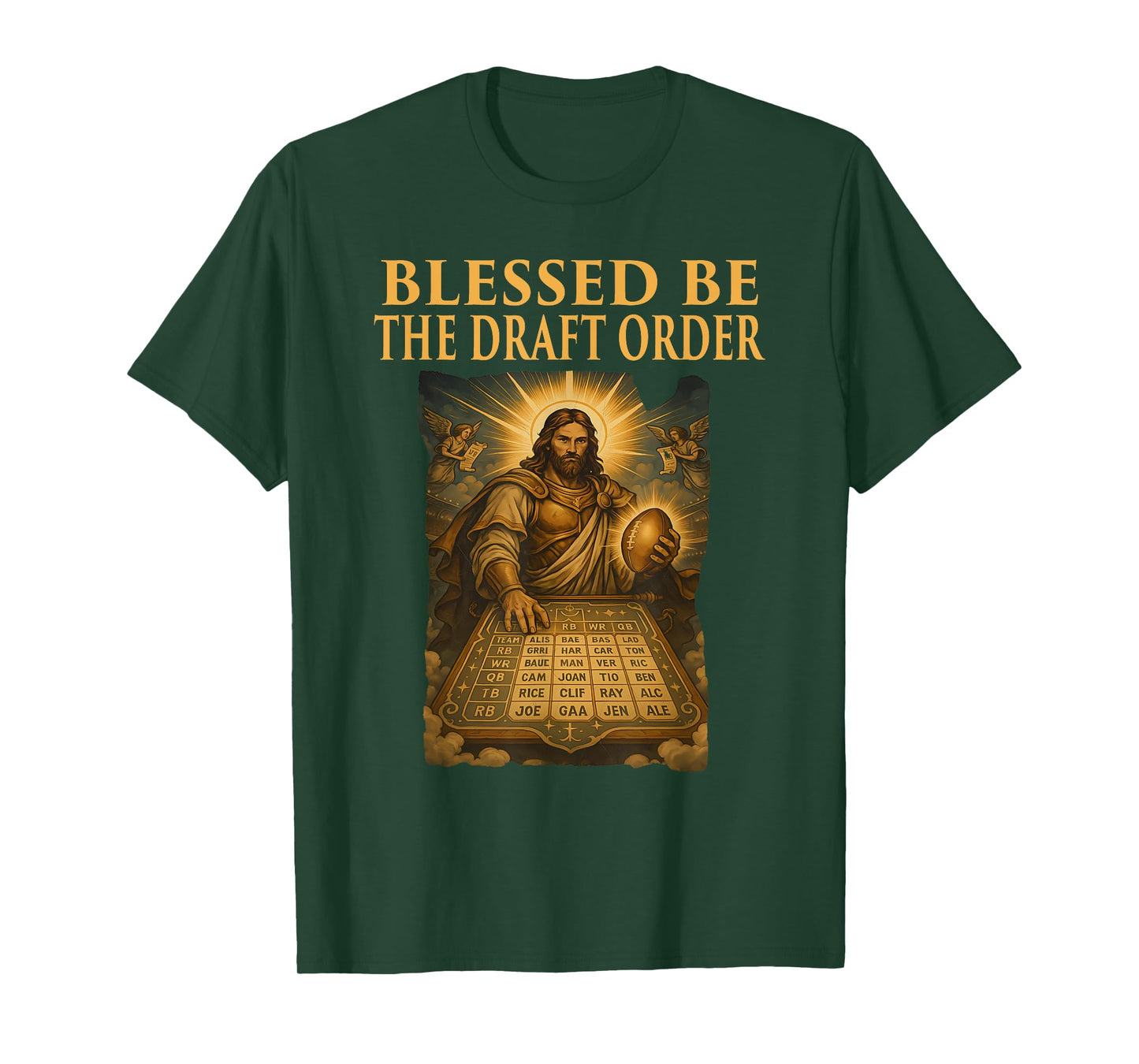 Blessed Be The Draft Order Funny Fantasy League T-Shirt