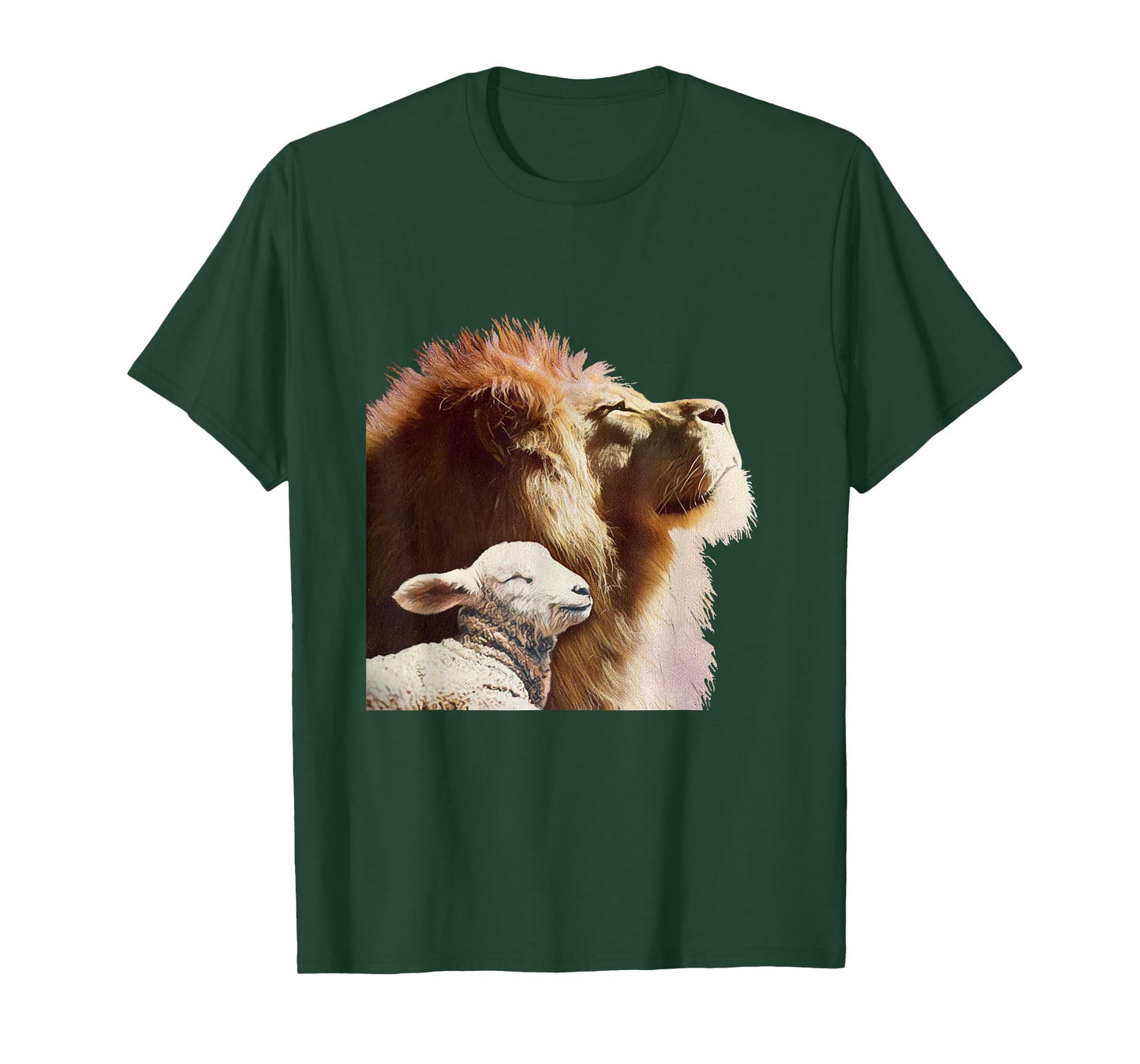 Bible Verse Religious Apparel The Lion and The Lamb T-Shirt